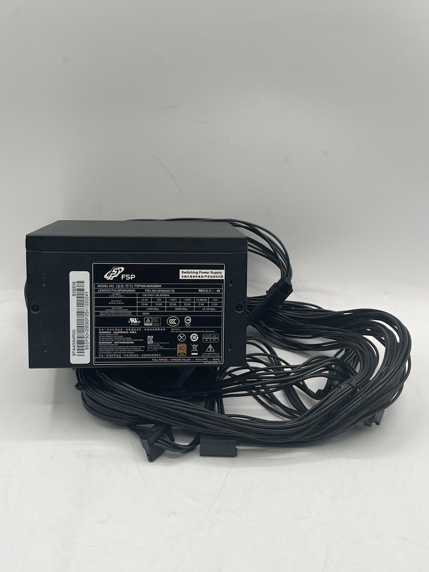 FSP400-60AGBAK - 100-240VAC, 400W Psu Power Supply 80 Plus Gold Lenovo