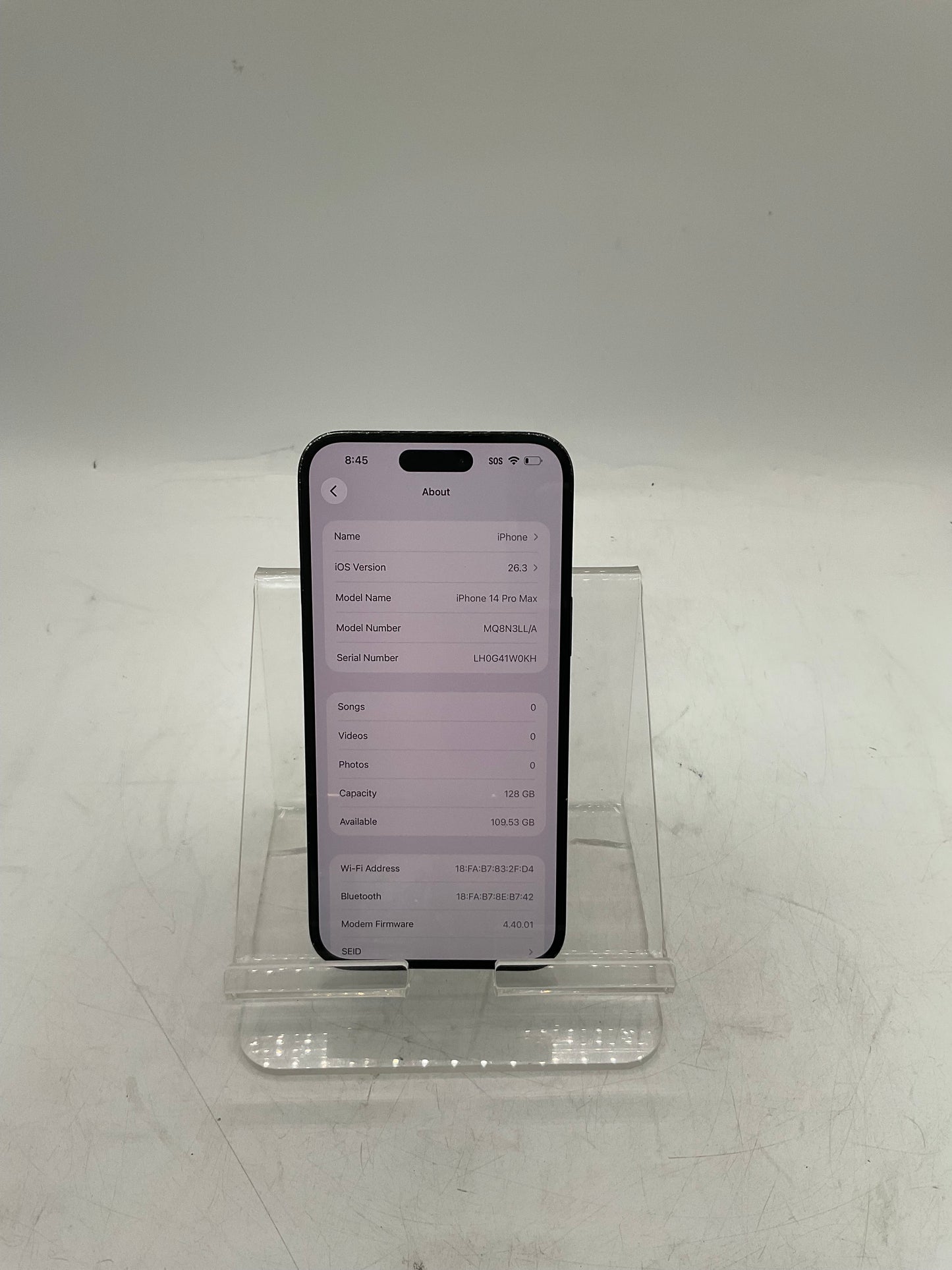 Unlocked Apple iPhone 14 Pro Max MQ8N3LL/A A2651 128GB Black