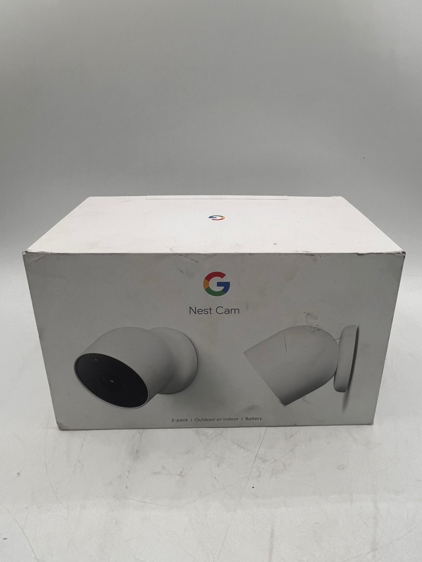 Google Nest Security Indoor Outdoor Cameras G3AL9 Snow 2-Pack