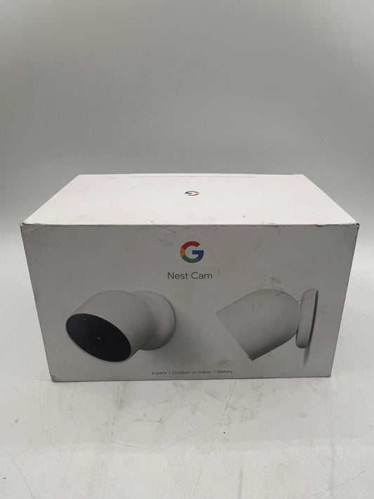 Google Nest Security Indoor Outdoor Cameras G3AL9 Snow 2-Pack