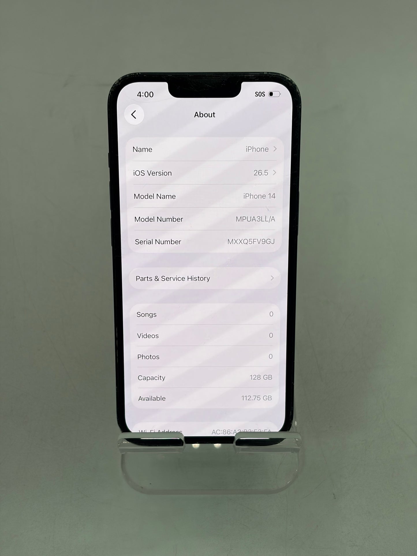 Unlocked Apple iPhone 14 128GB Black A2649 MPUA3LL/A Free Shipping