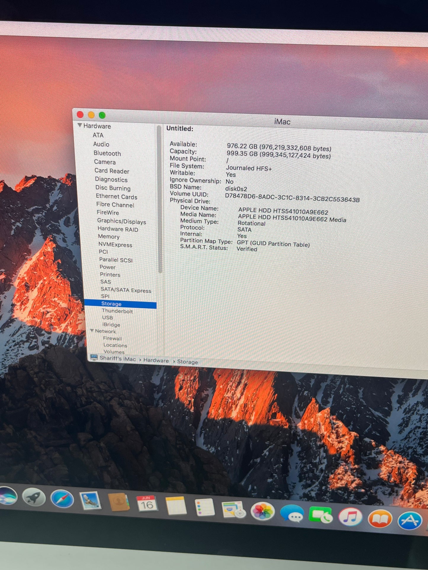 Apple iMac 21.5" 4K A1418 8GB 1TB 2015 Desktop Computer - Silver