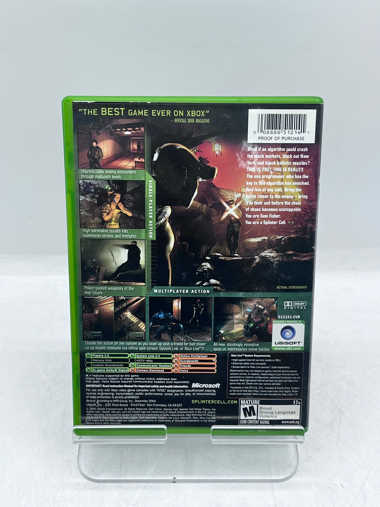 Splinter Cell Chaos Theory - Xbox Video Game - Free Shipping!