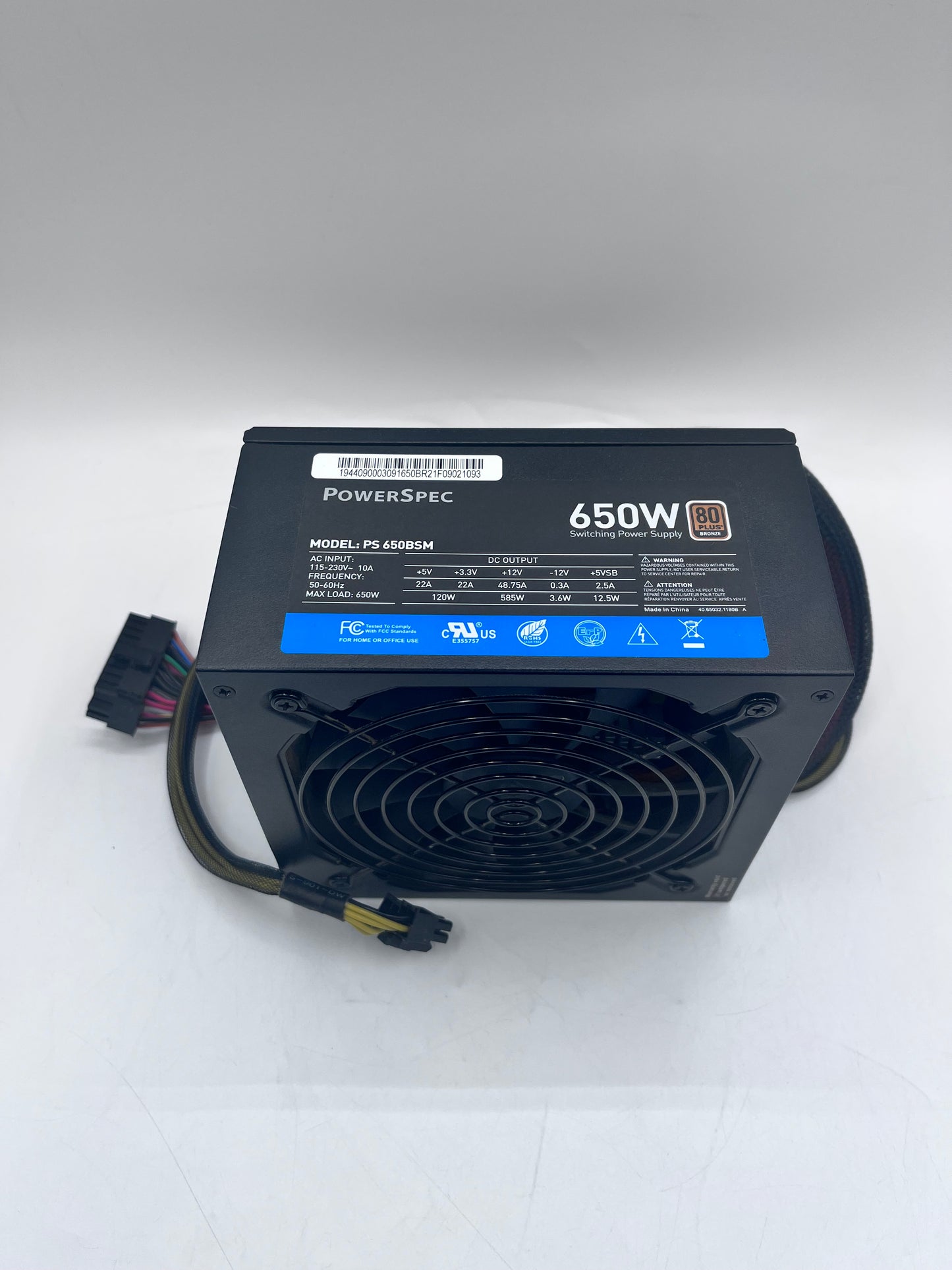 Power Spec PS 650BSM Power Supply 650W - Black