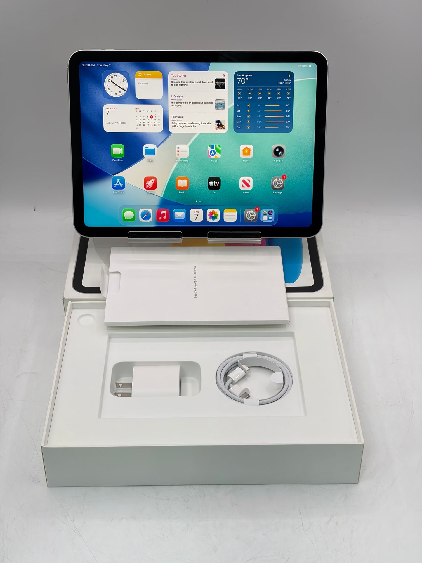 Wi‑Fi Only 2022 Apple iPad 10th Gen 64GB A2696 MPQ03LL/A 10.9" Tablet Silver