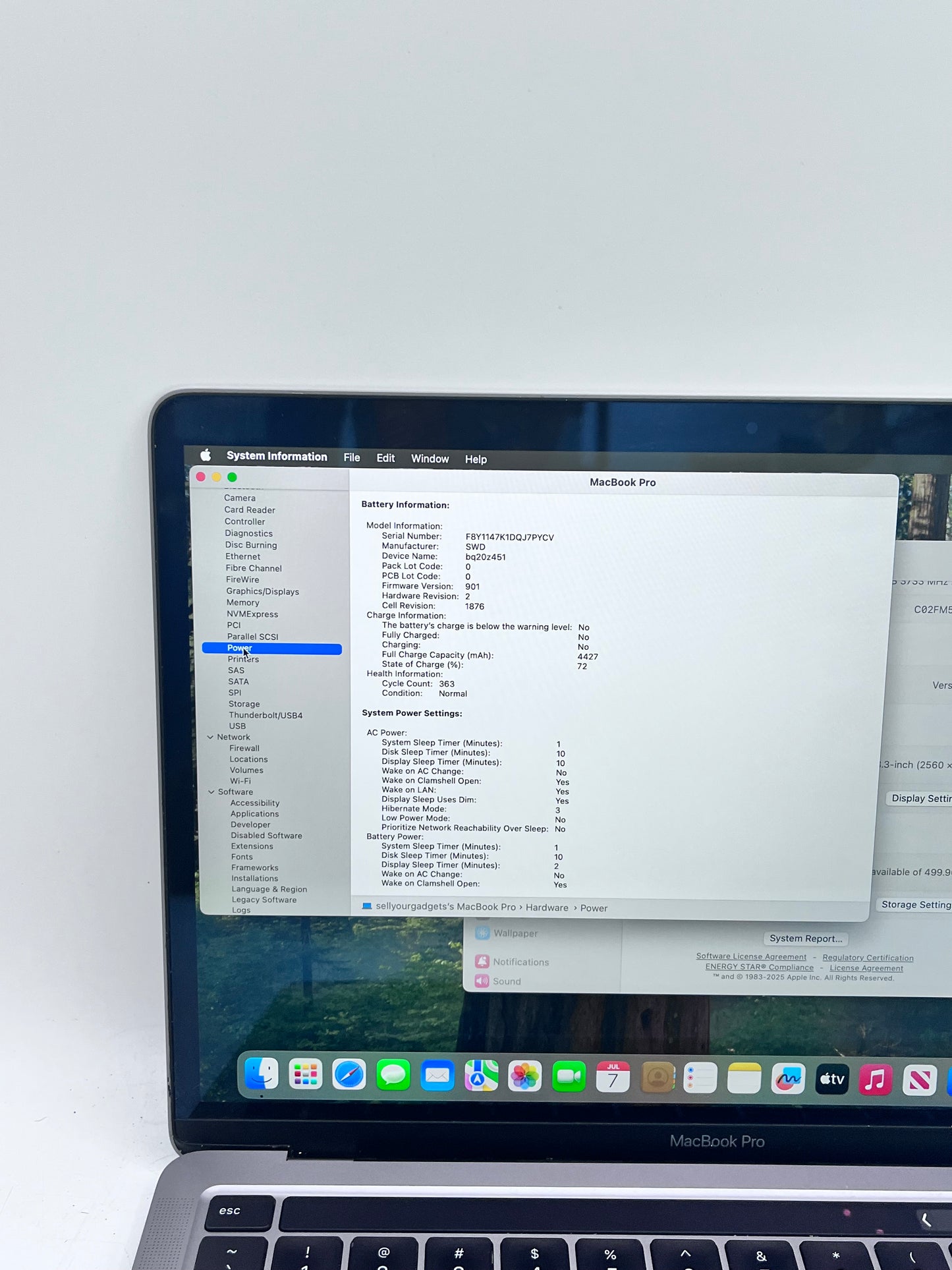 Apple MacBook Pro 13" 2020 A2251 Intel i5 512GB 16GB - Silver