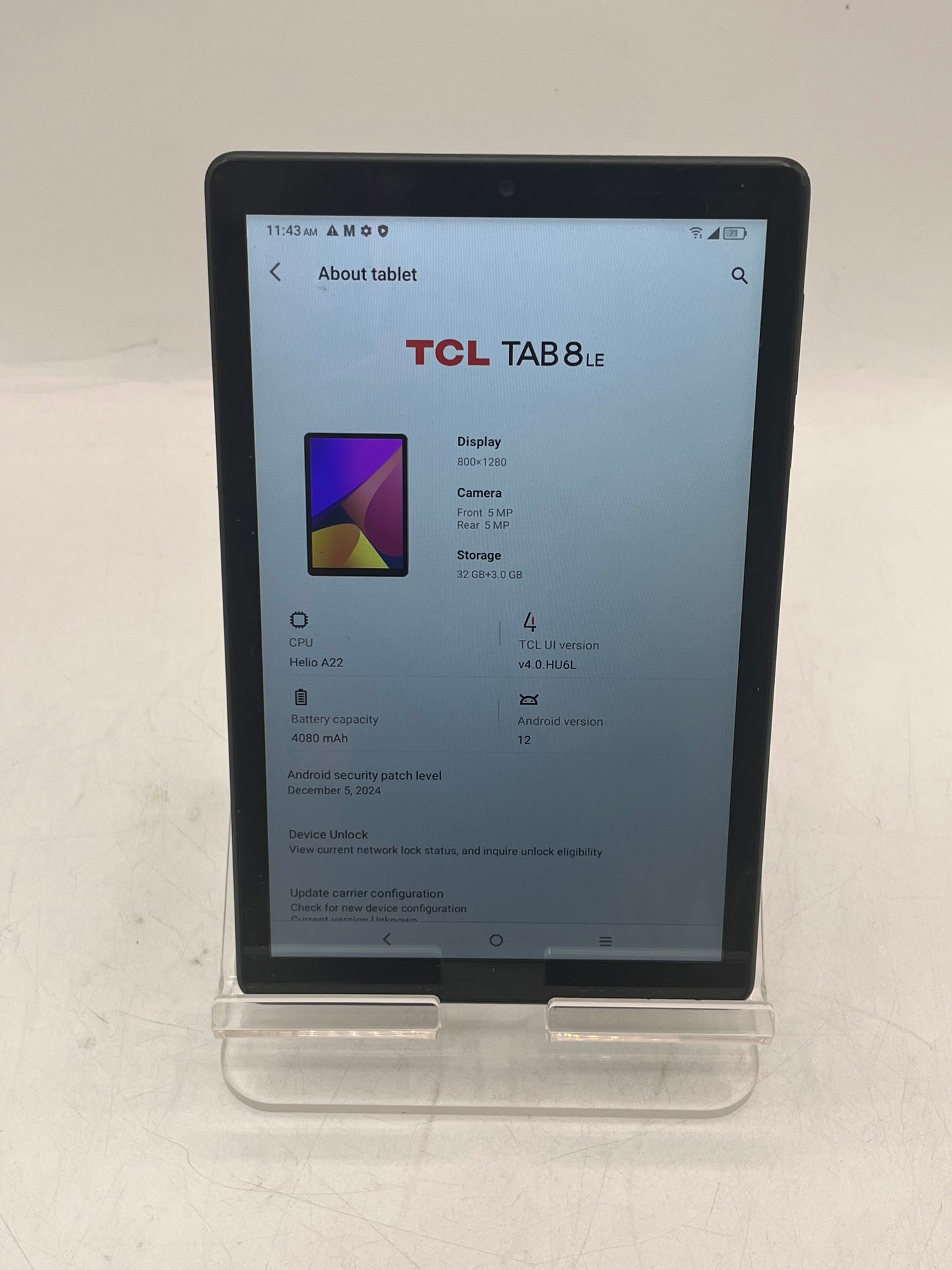 TCL TAB 8Le 32GB WiFi + Cellular Tablet Black