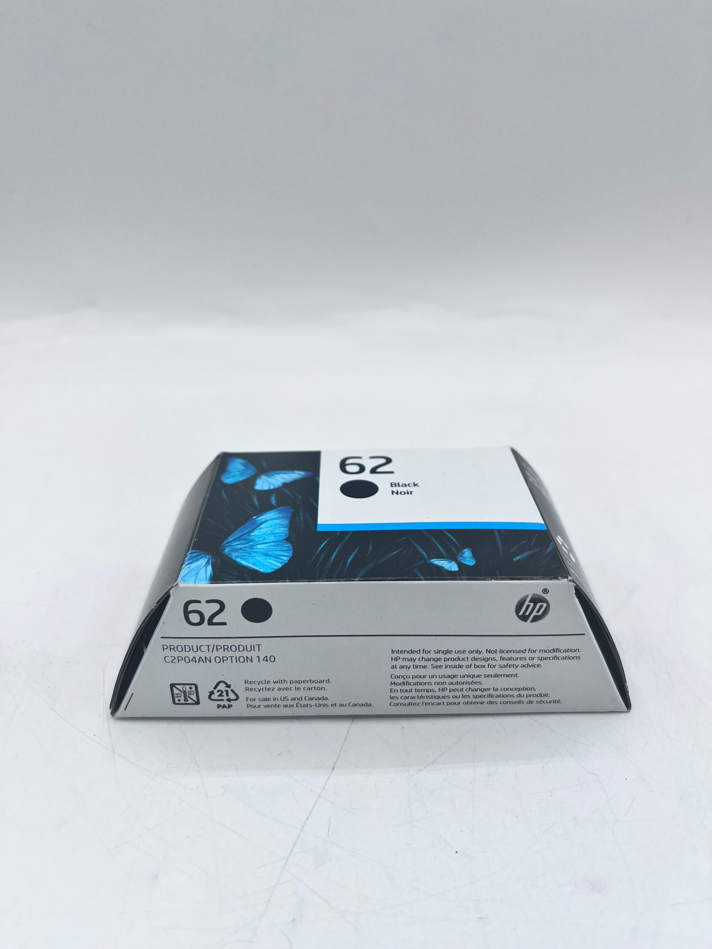 Original Genuine HP 62 Black Printer Ink Cartridge - New In Box OEM