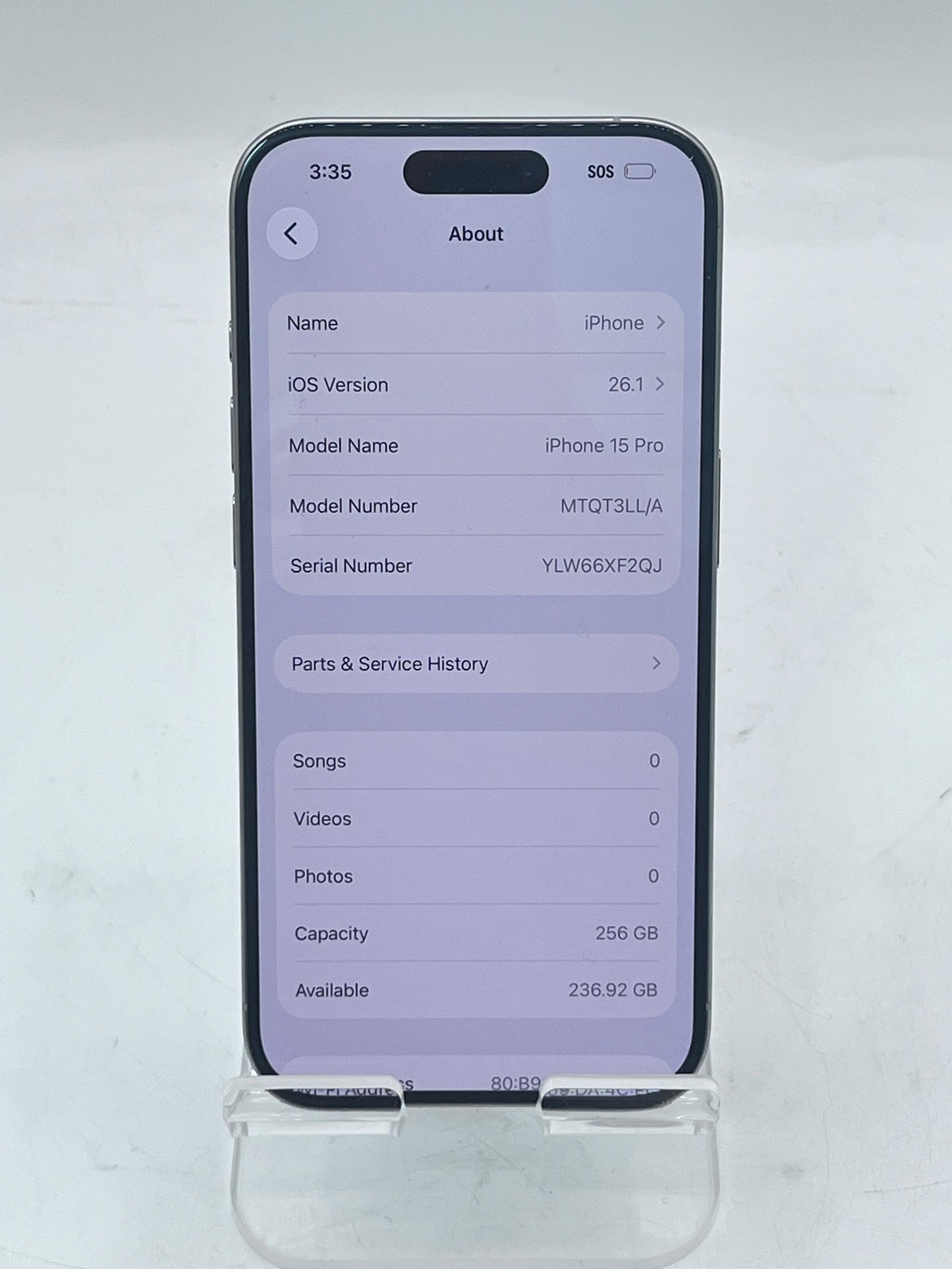Unlocked Apple iPhone 15 Pro 6.1" MTQT3LL/A A2848 8 GB 256GB White