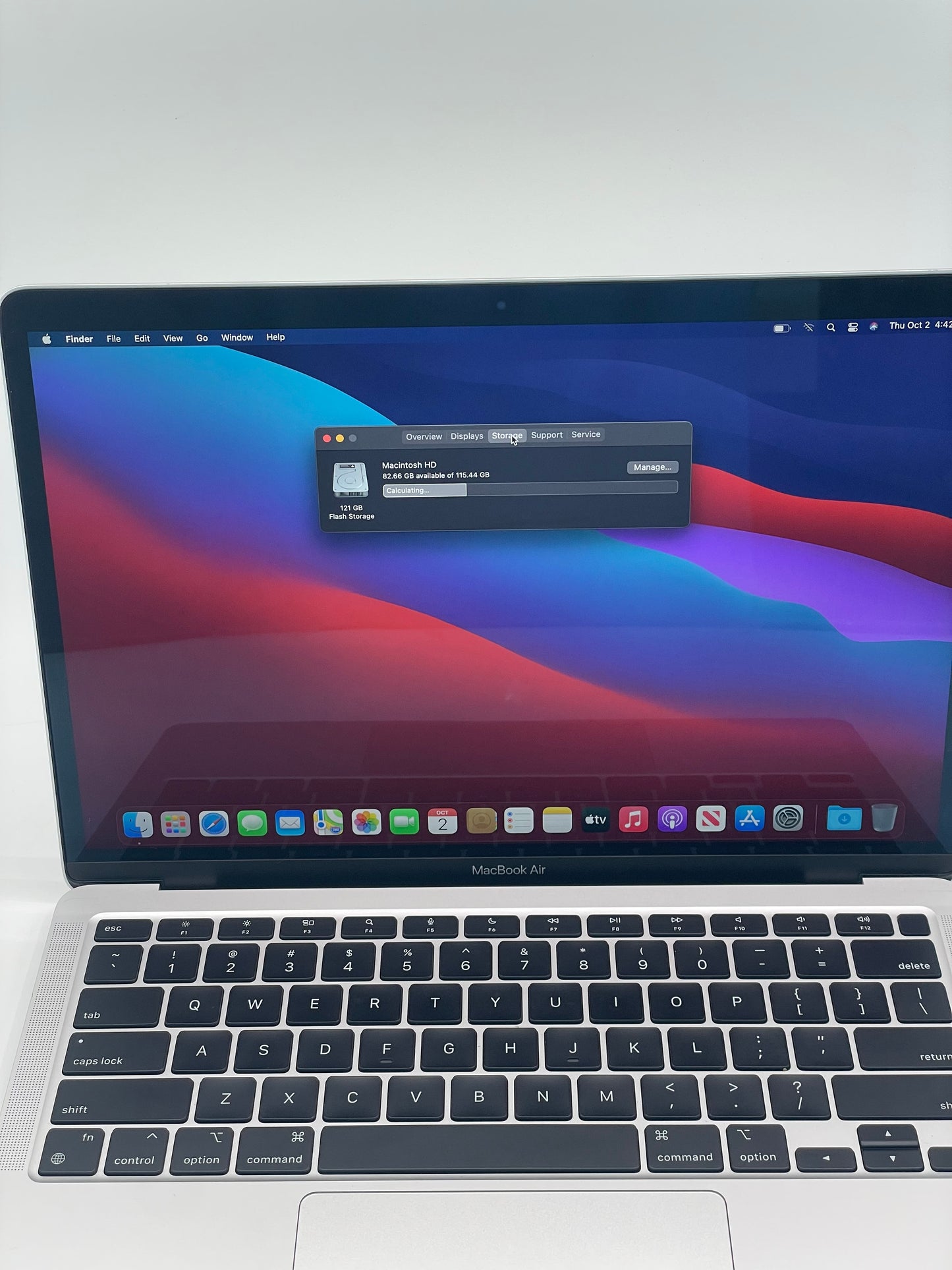 2020 Apple MacBook Air 13.3" M1 7C 8GB 128GB A2337 REMOTELY MANAGED