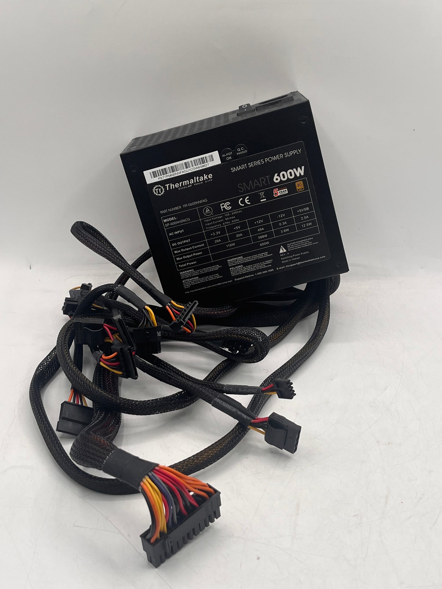 Thermaltake Smart 600W ATX Power Supply - Black