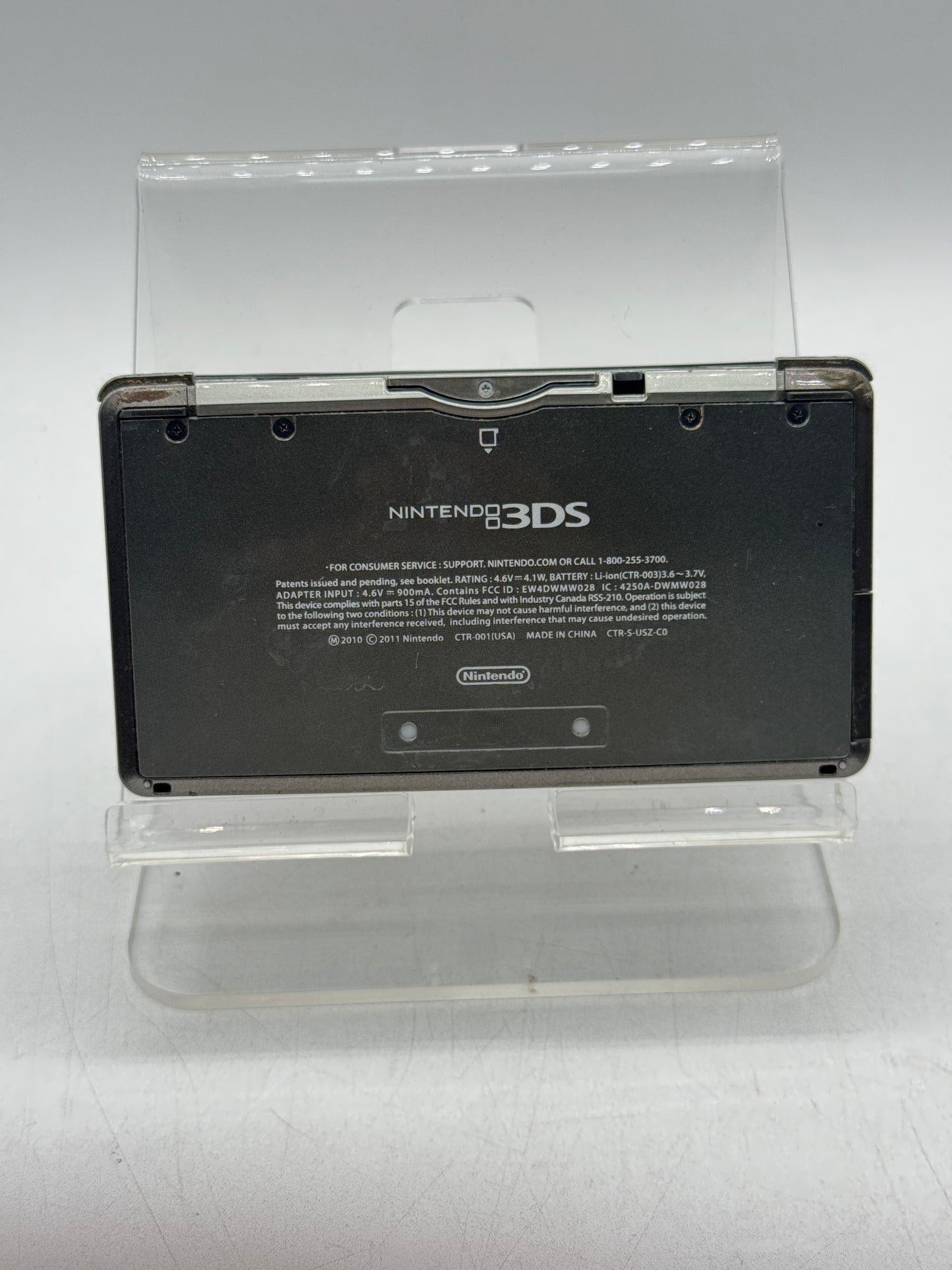 Nintendo 3DS Cosmo Black Handheld CTR-001 Tested Working w Stylus and Charger