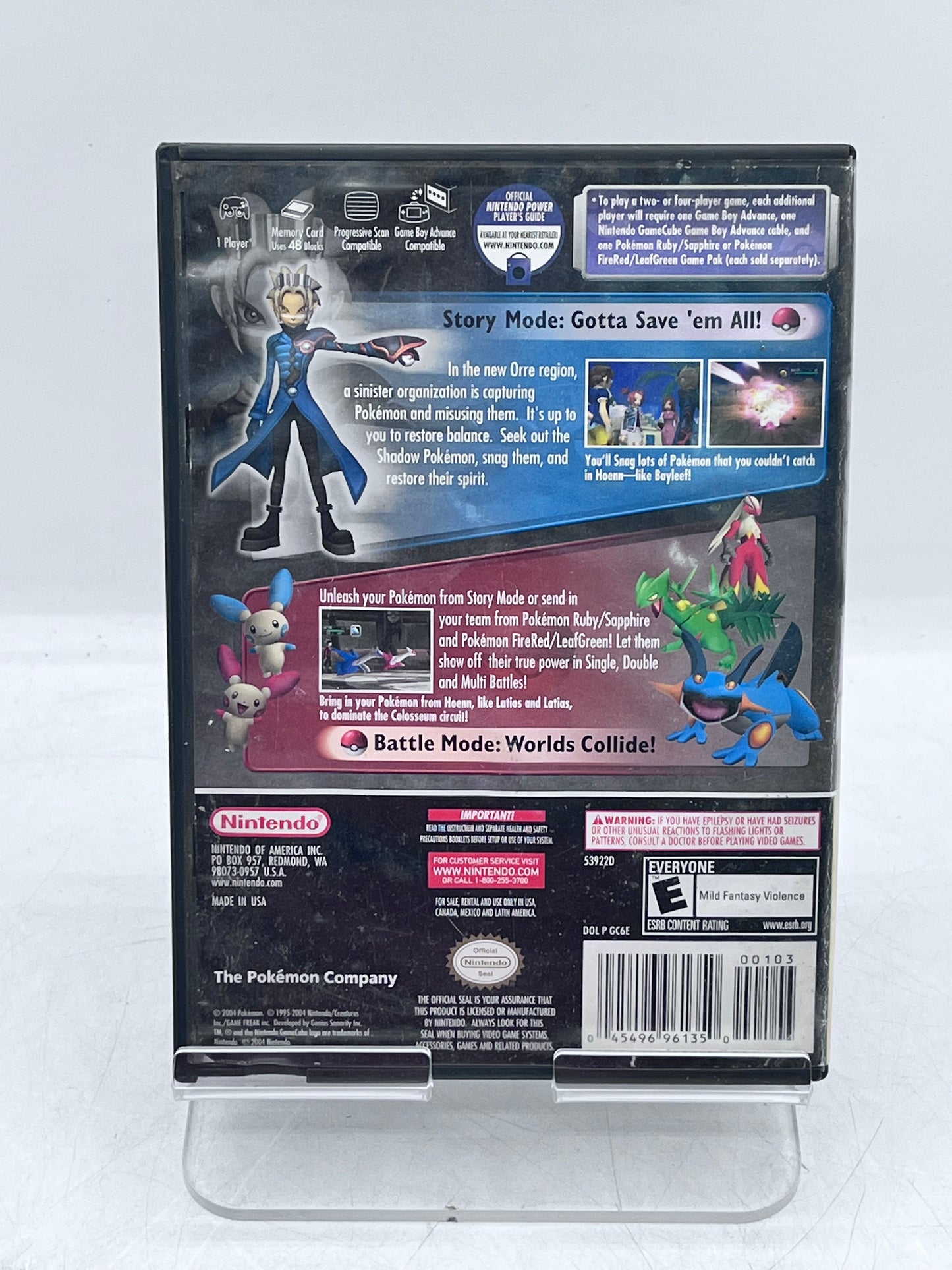 Pokemon Colosseum Nintendo GameCube GCN, 2004, Complete with Box Instructions