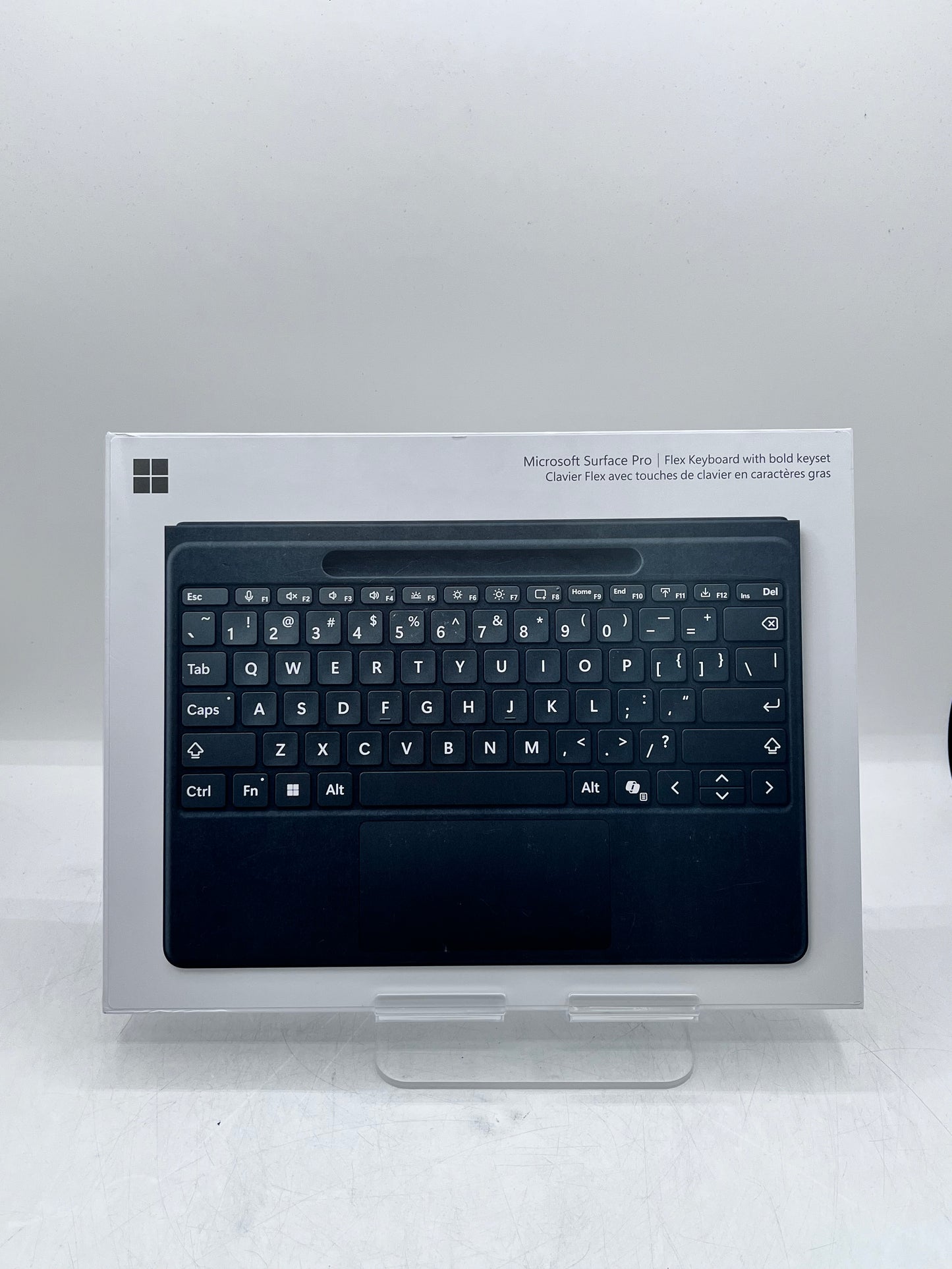 Microsoft Surface Pro Flex Keyboard - Black with Bold Keyset - Wireless