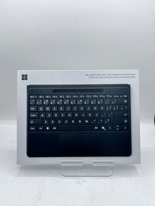Microsoft Surface Pro Flex Keyboard - Black with Bold Keyset - Wireless
