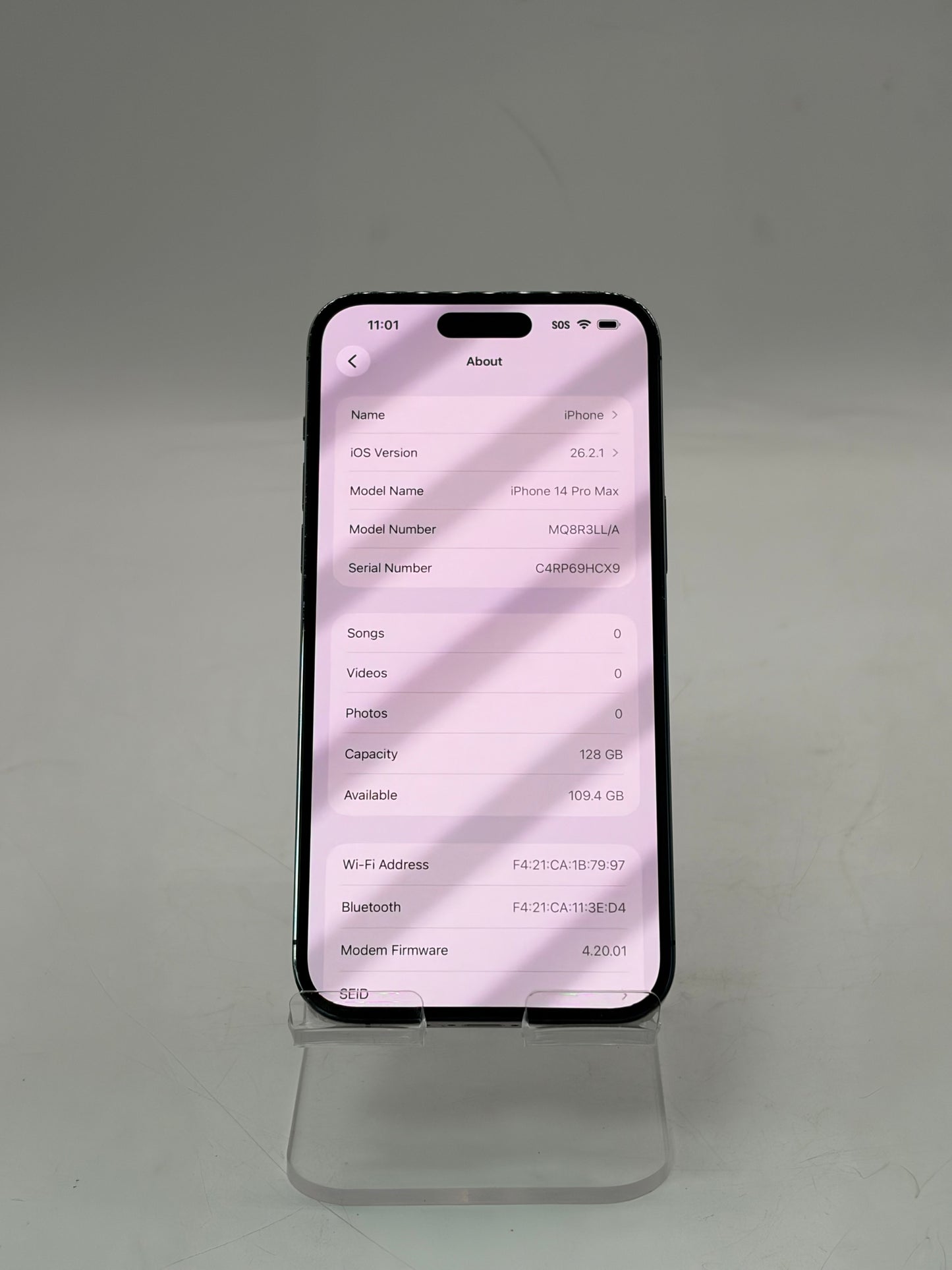 T-Mobile Only Apple iPhone 14 Pro Max 128GB A2651 MQ8R3LL/A - Purple READ!
