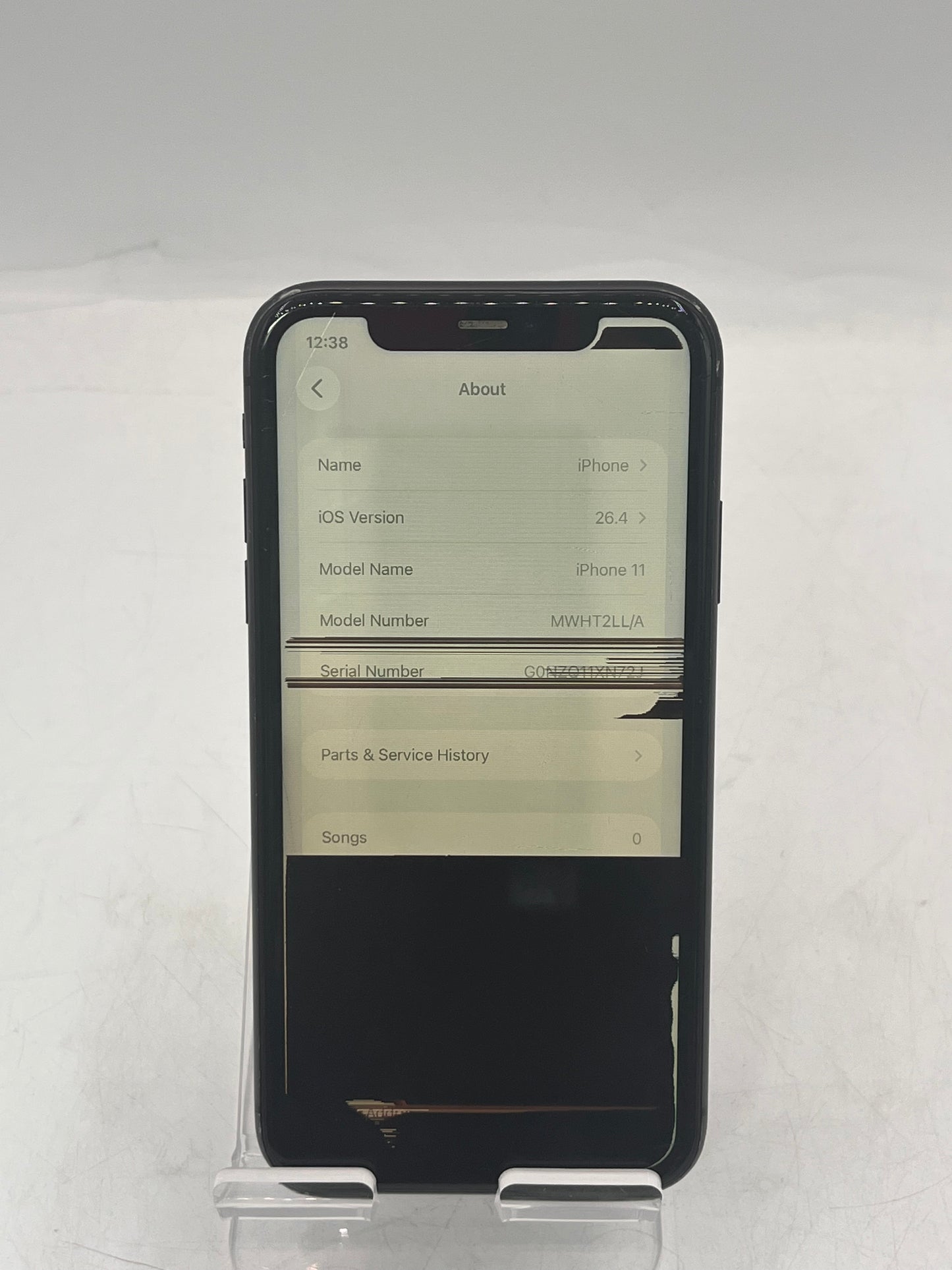 Unlocked Apple iPhone 11 MWHT2LL/A A2111 64GB Black BROKEN
