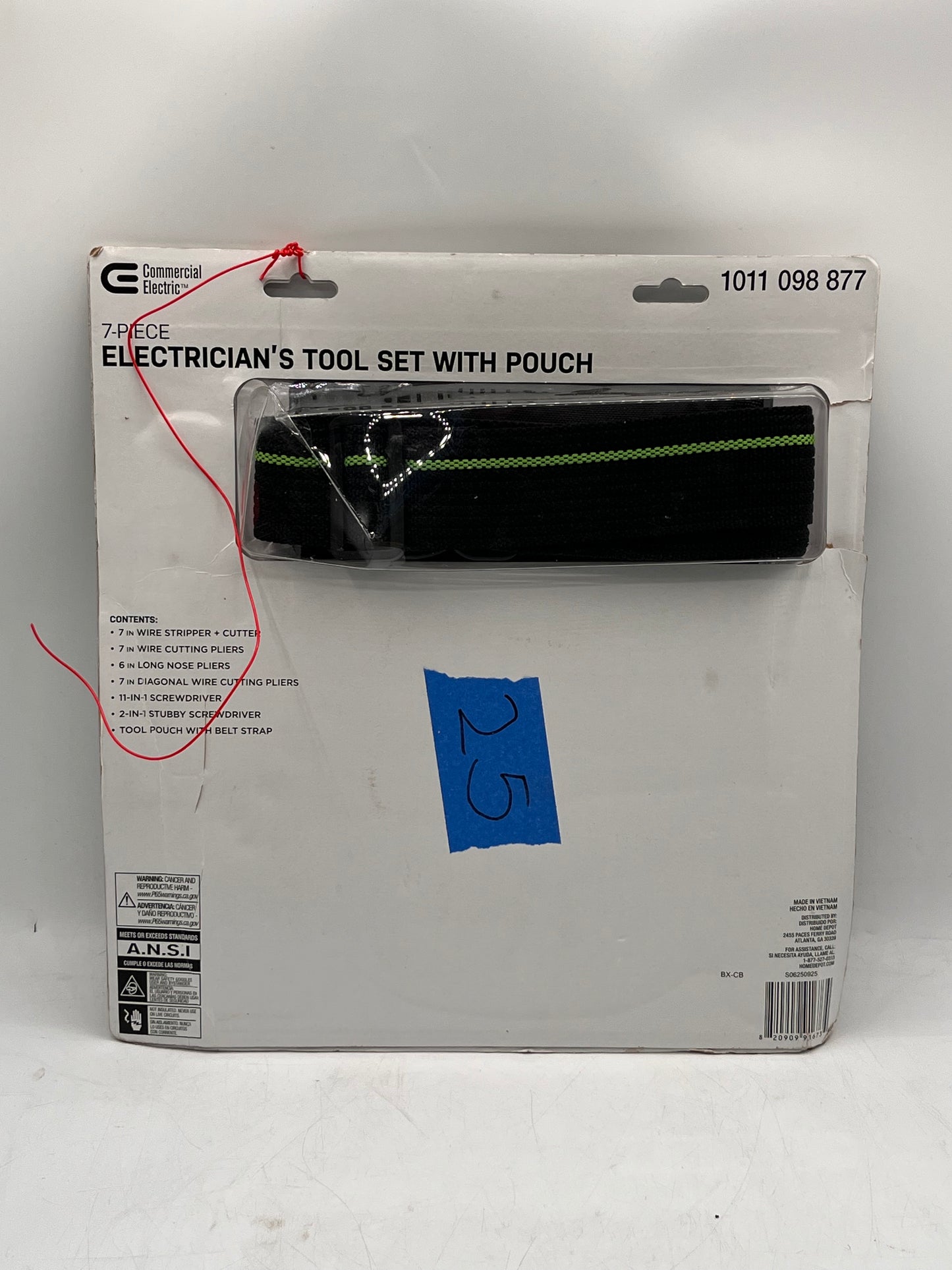 Commercial Electric 7-Piece Electrician's Tool Set with Pouch