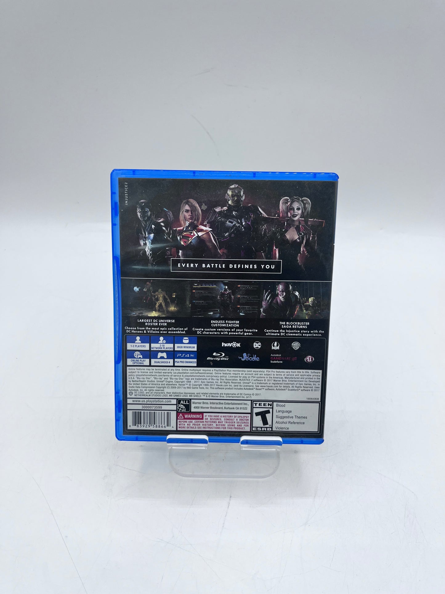 Playstation 4 Injustice 2 Video Game Free Shipping!