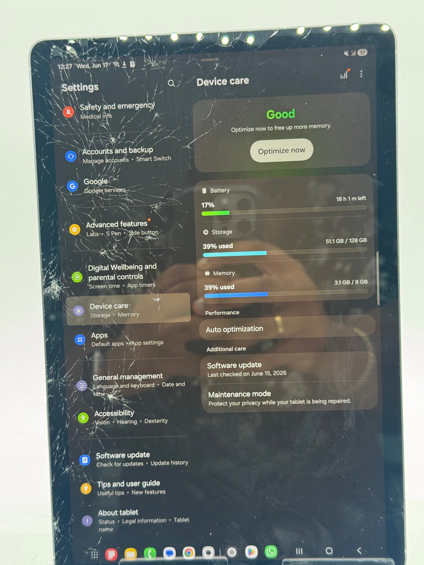 Unlocked Samsung Galaxy Tab S 10 FE 128GB SM-X528U Gray Free Shipping