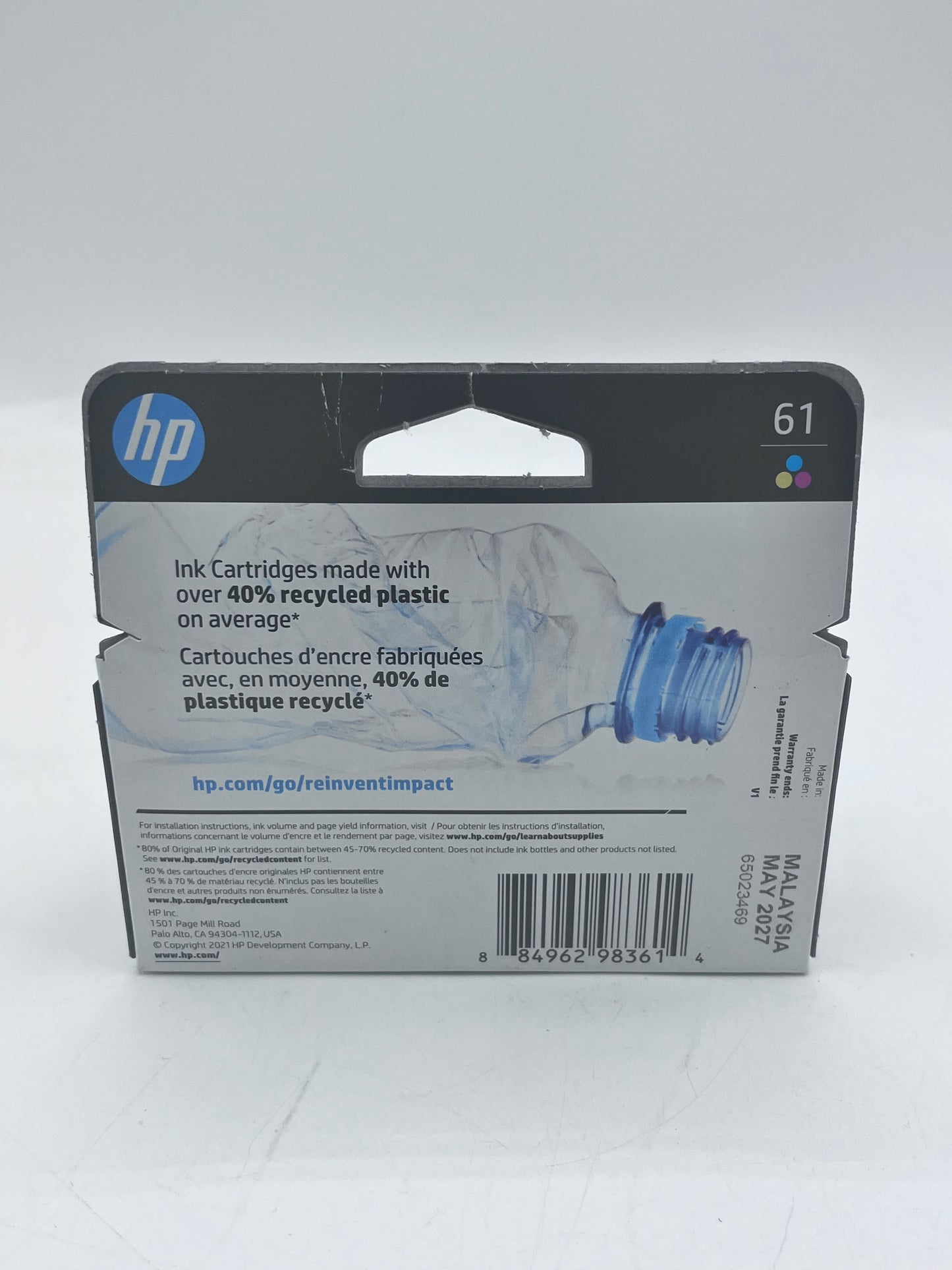 HP 61 Tri-Color Ink Cartridge Multi-Colored - New In Box