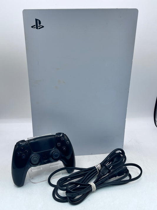 Sony PlayStation 5 Digital Edition 825GB White Console Gaming System CFI-1015B Tested with Controller and Cords
