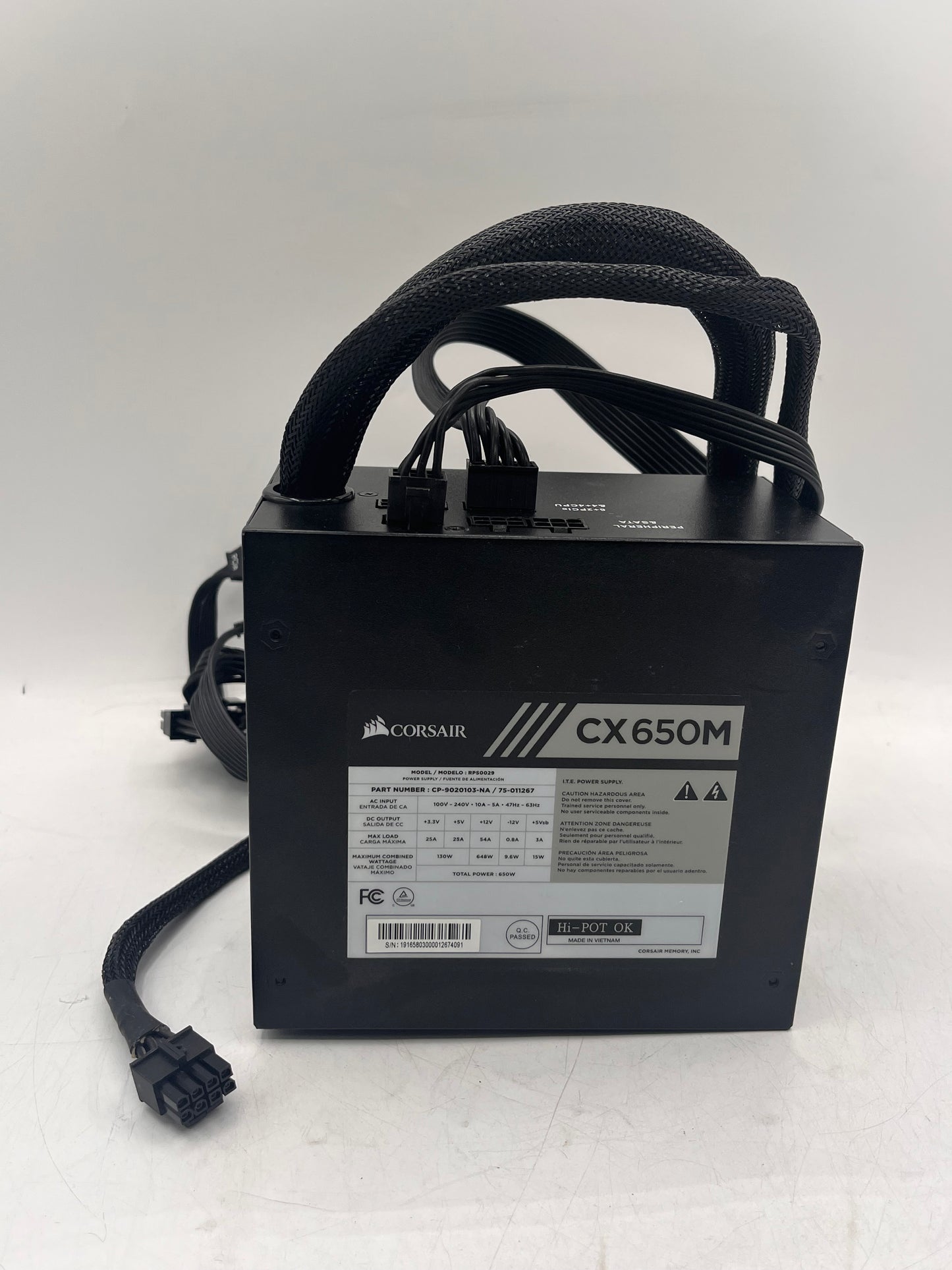 Corsair CX650M 650W Modular ATX Power Supply - Black