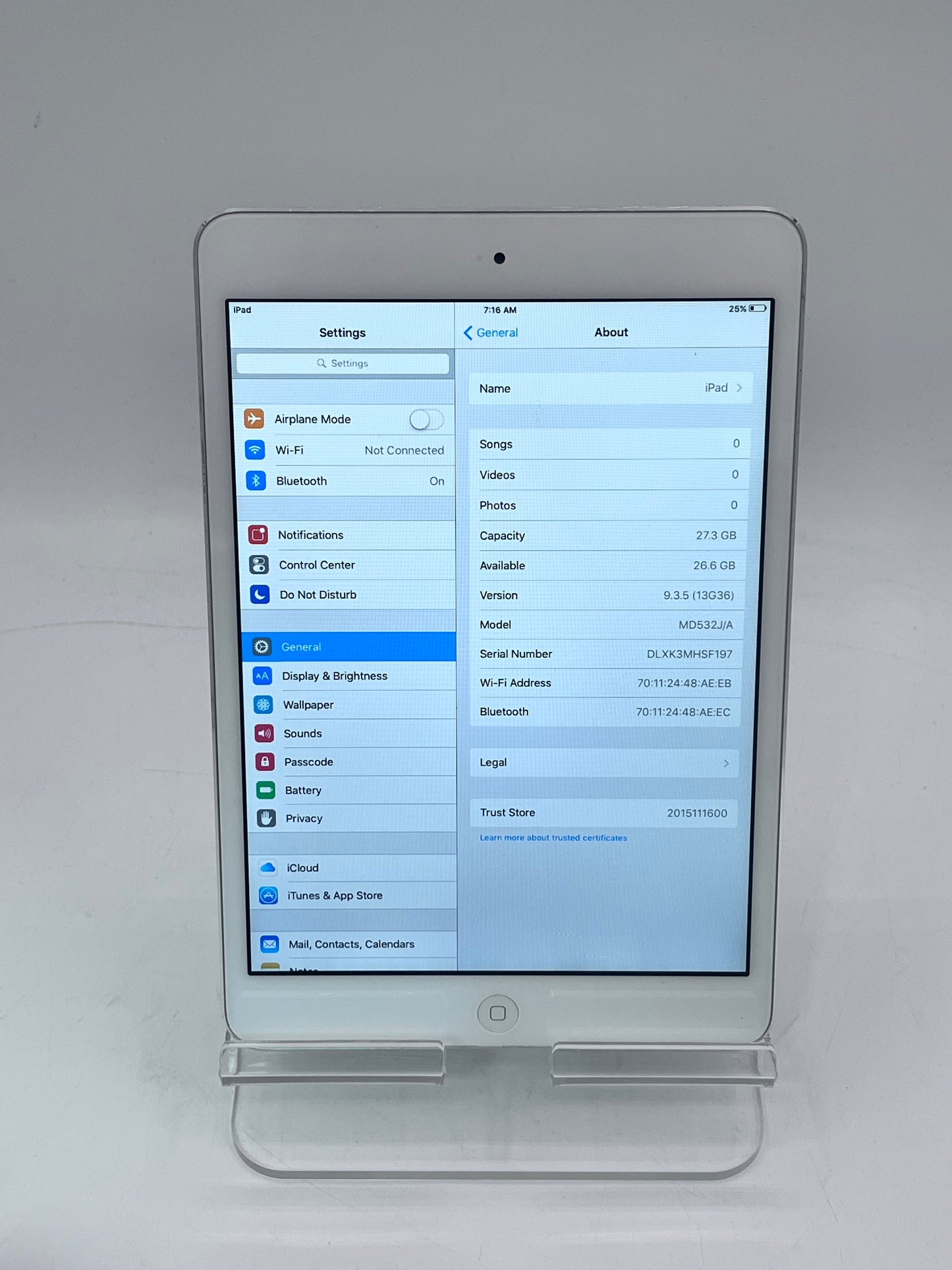 Apple iPad Mini (1st Gen)  A1432 MD532J/A 32GB - White