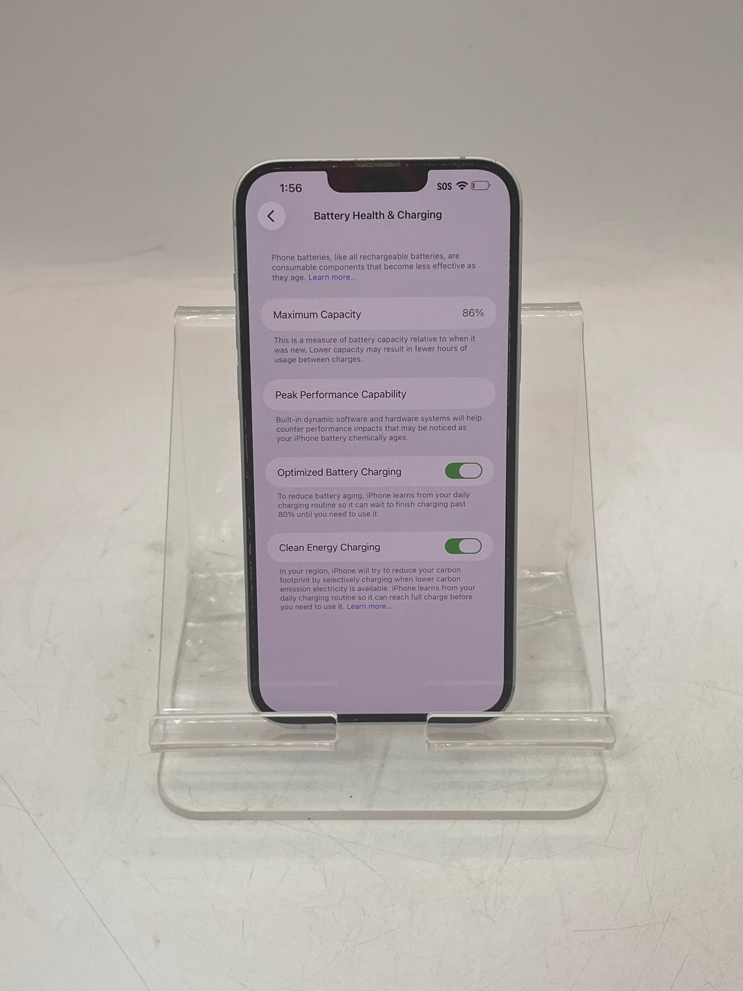 Unlocked Apple iPhone 14 Plus MQ3U3LL/A A2632 128GB Purple Smartphone 86% BATT