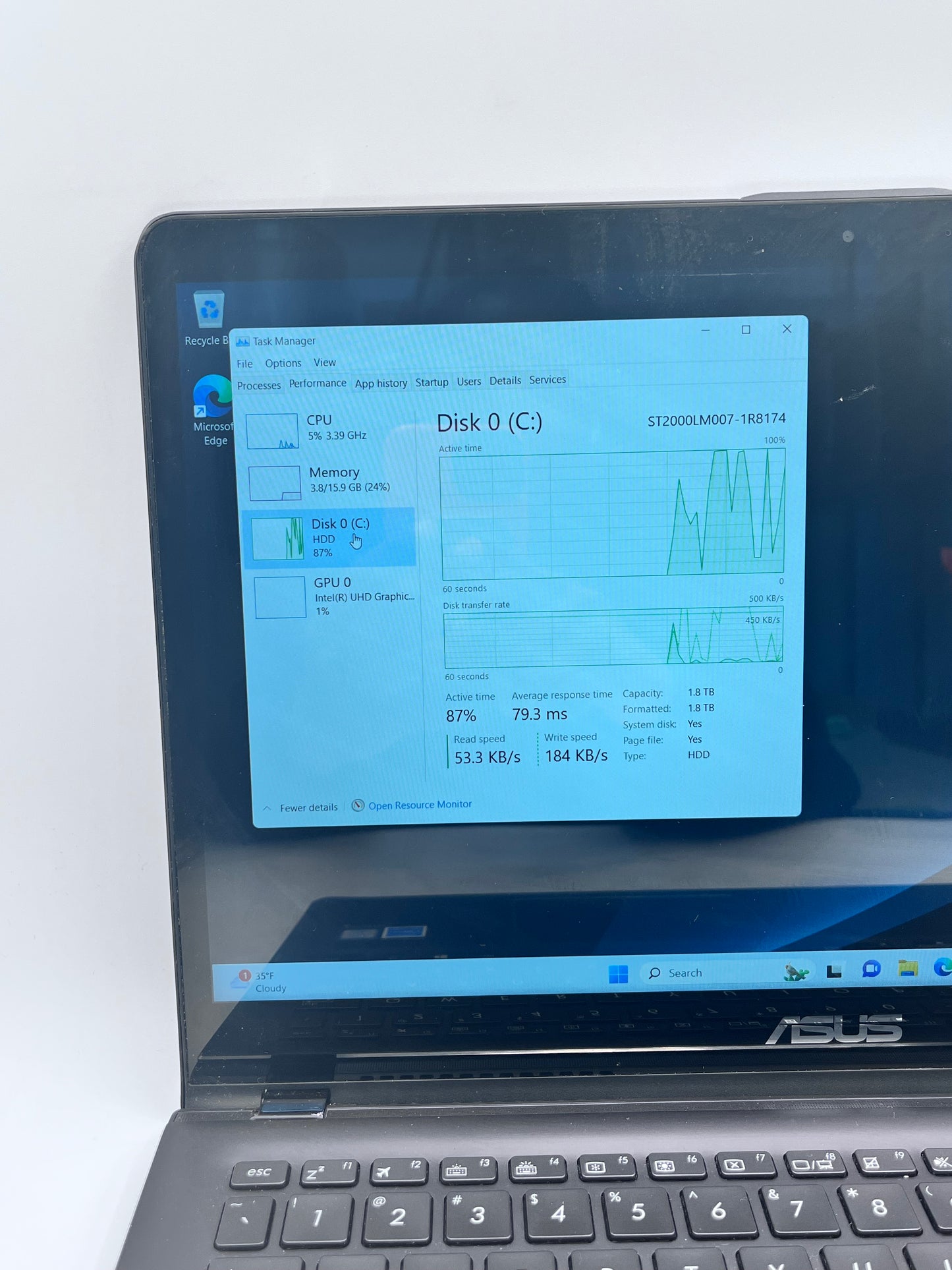 Asus Q525U Laptop 14" 256GB 16GB - Space Gray