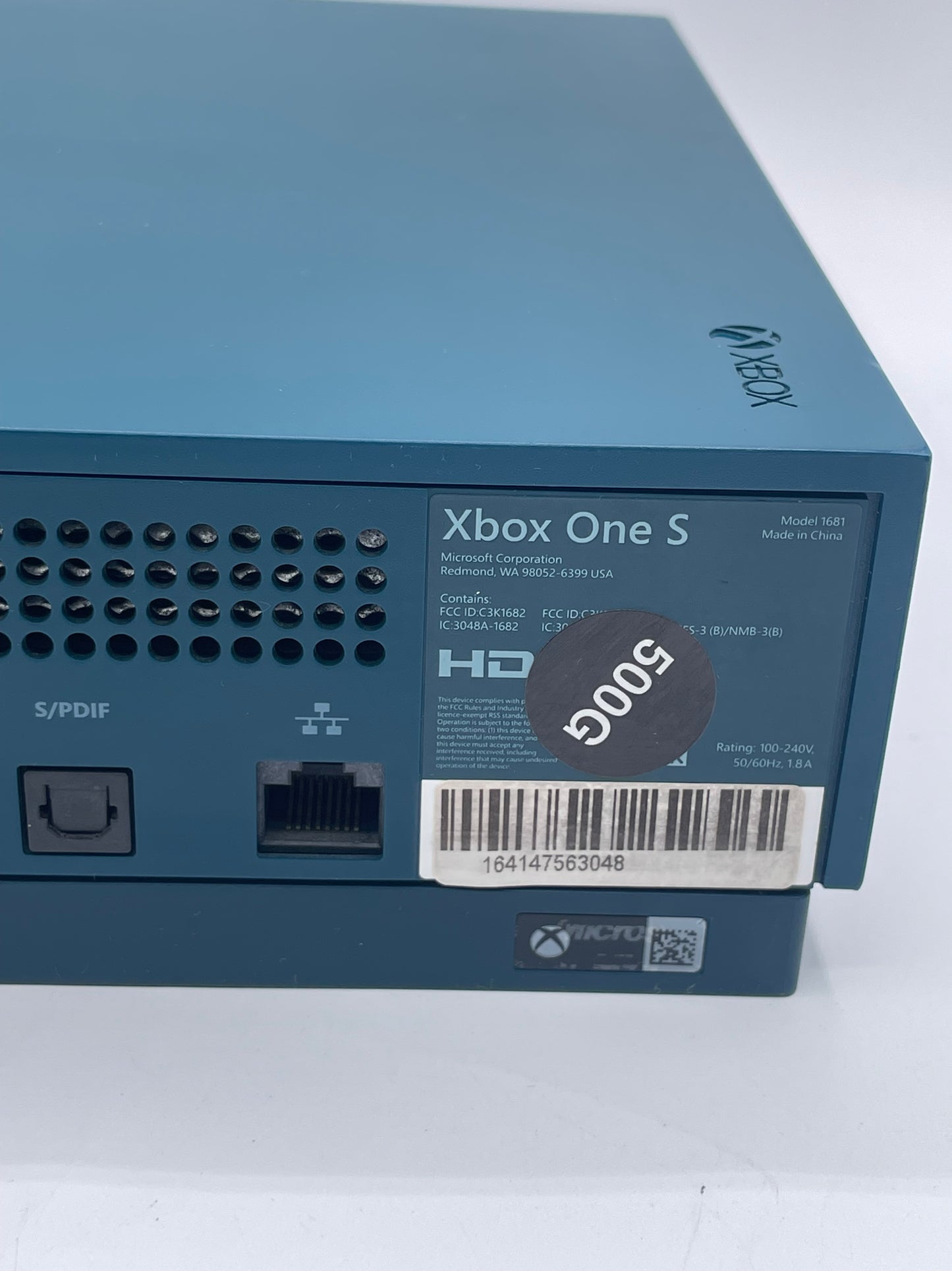 Microsoft Xbox One S 500GB Console Gaming System Deep Blue 1681 w/ Controller Tested