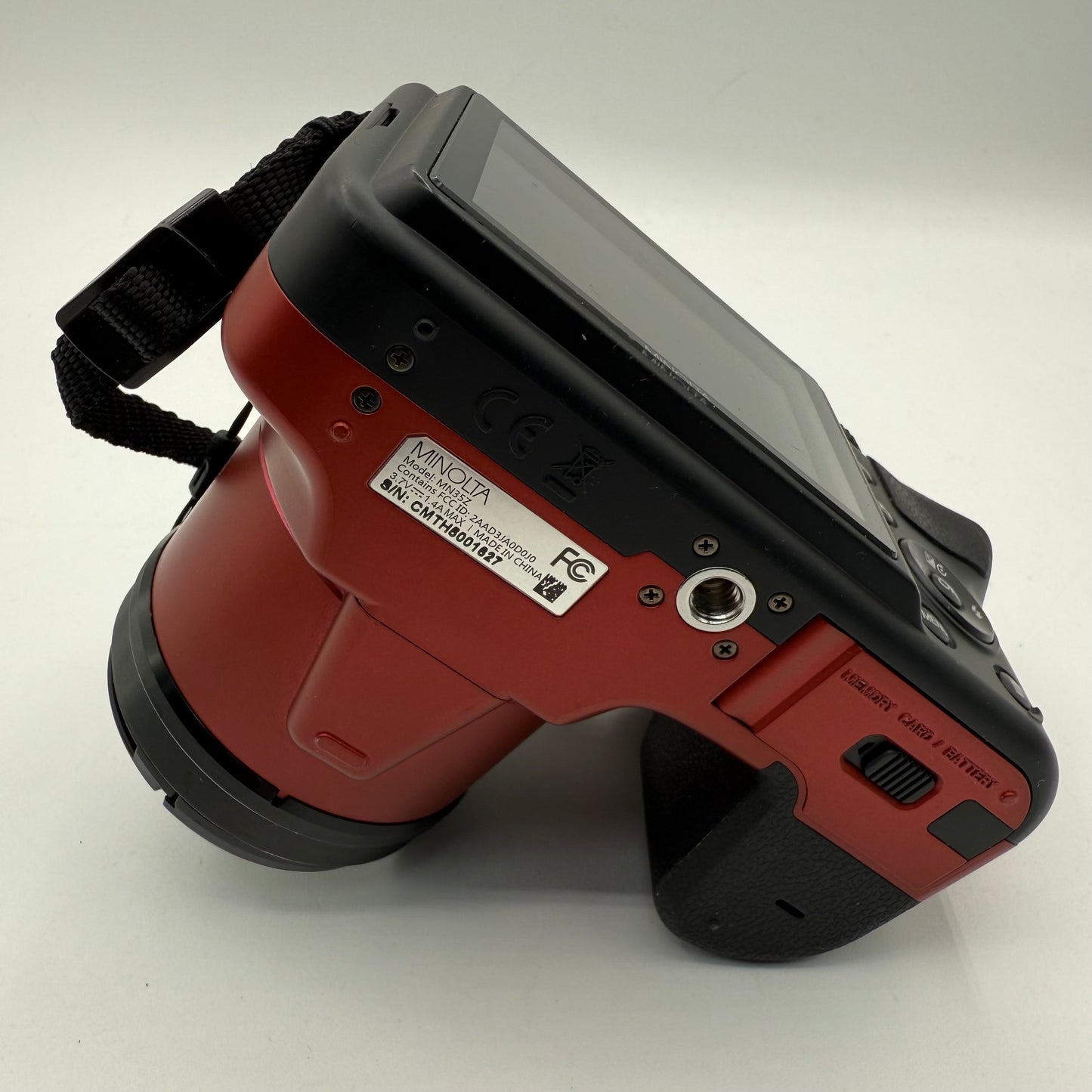 Minolta MN35Z 20MP 35X Optical Zoom Digital Camera Red Tested