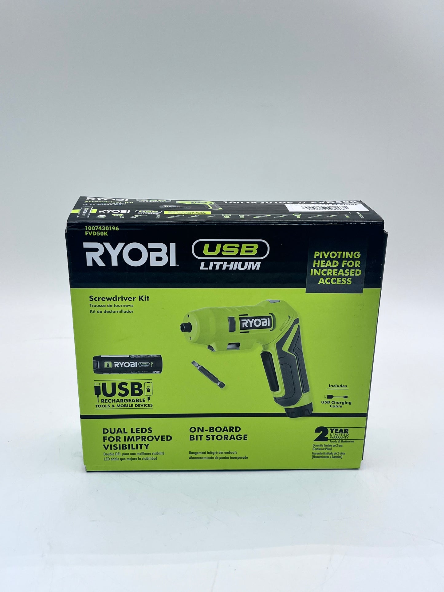 Ryobi Screwdriver Kit with 1 Battery - Green