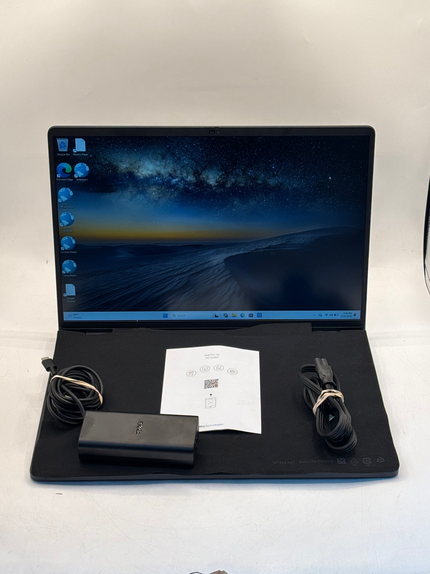 Dell Pro 16 PC16255 AMD Ryzen 5 220 8GB 256GB SSD Black Excellent Condition
