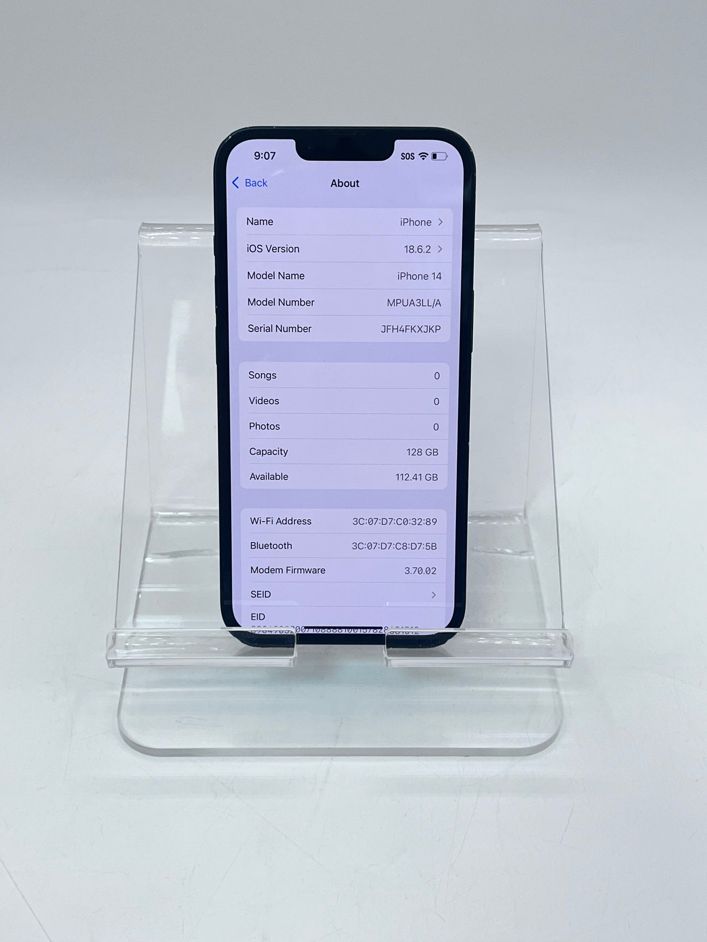 T-Mobile Apple iPhone 14 6.1" MPUA3LL/A A2649 128GB BH 100% - Black