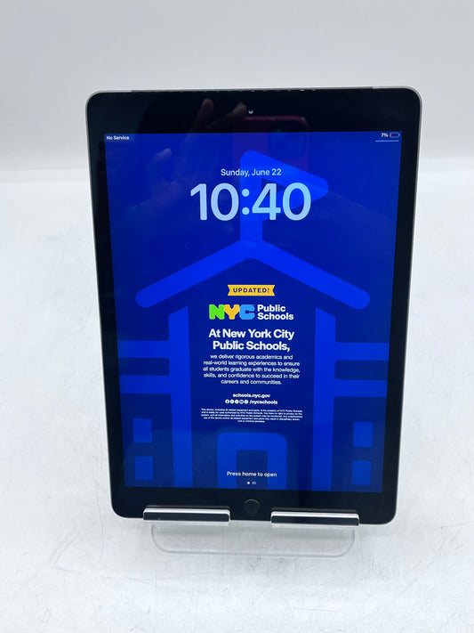 Apple iPad (7th Gen) A2200 MW6W2LL/A 32GB WiFi + Cellular - Silver Remotely Managed