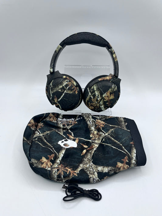 Skullcandy x Realtree Crusher Anc 2 Black Headphones with Carrying Bag and Cables