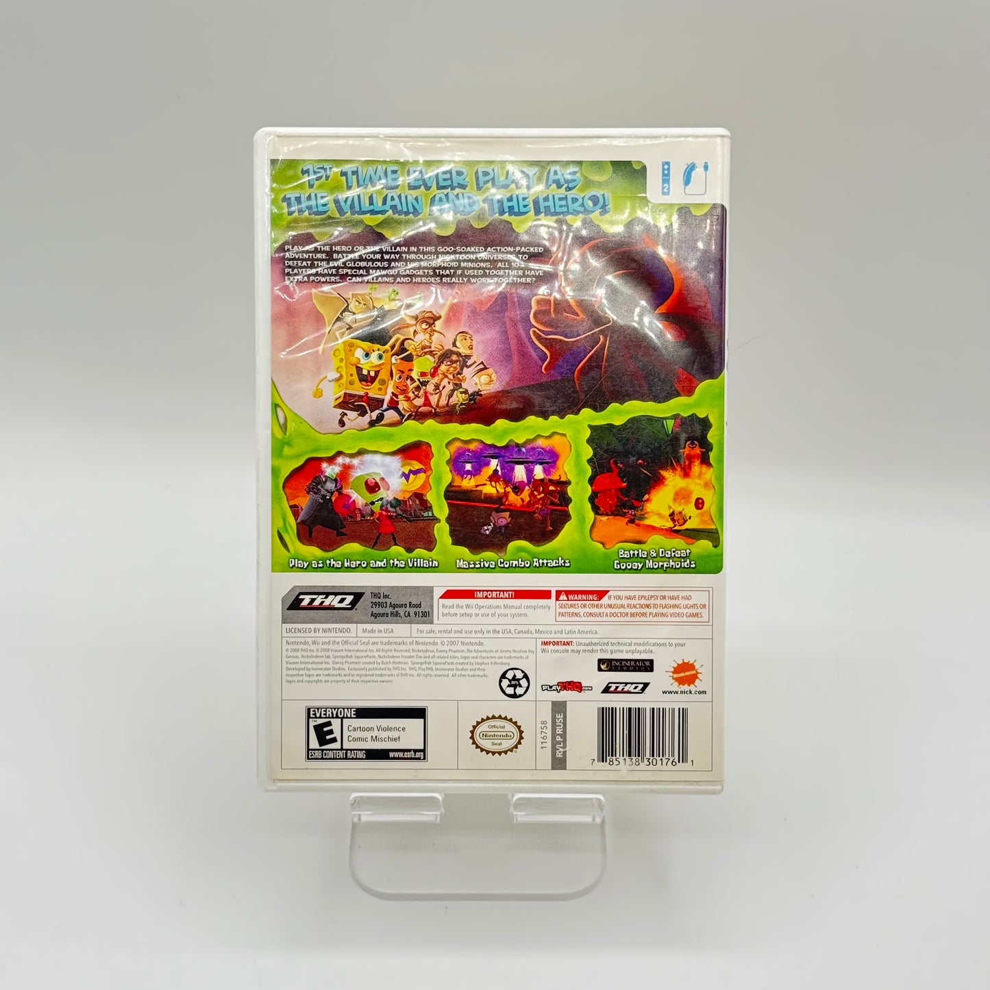SpongeBob SquarePants Featuring Nicktoons Globs of Doom - Wii Video Game - Free Shipping!