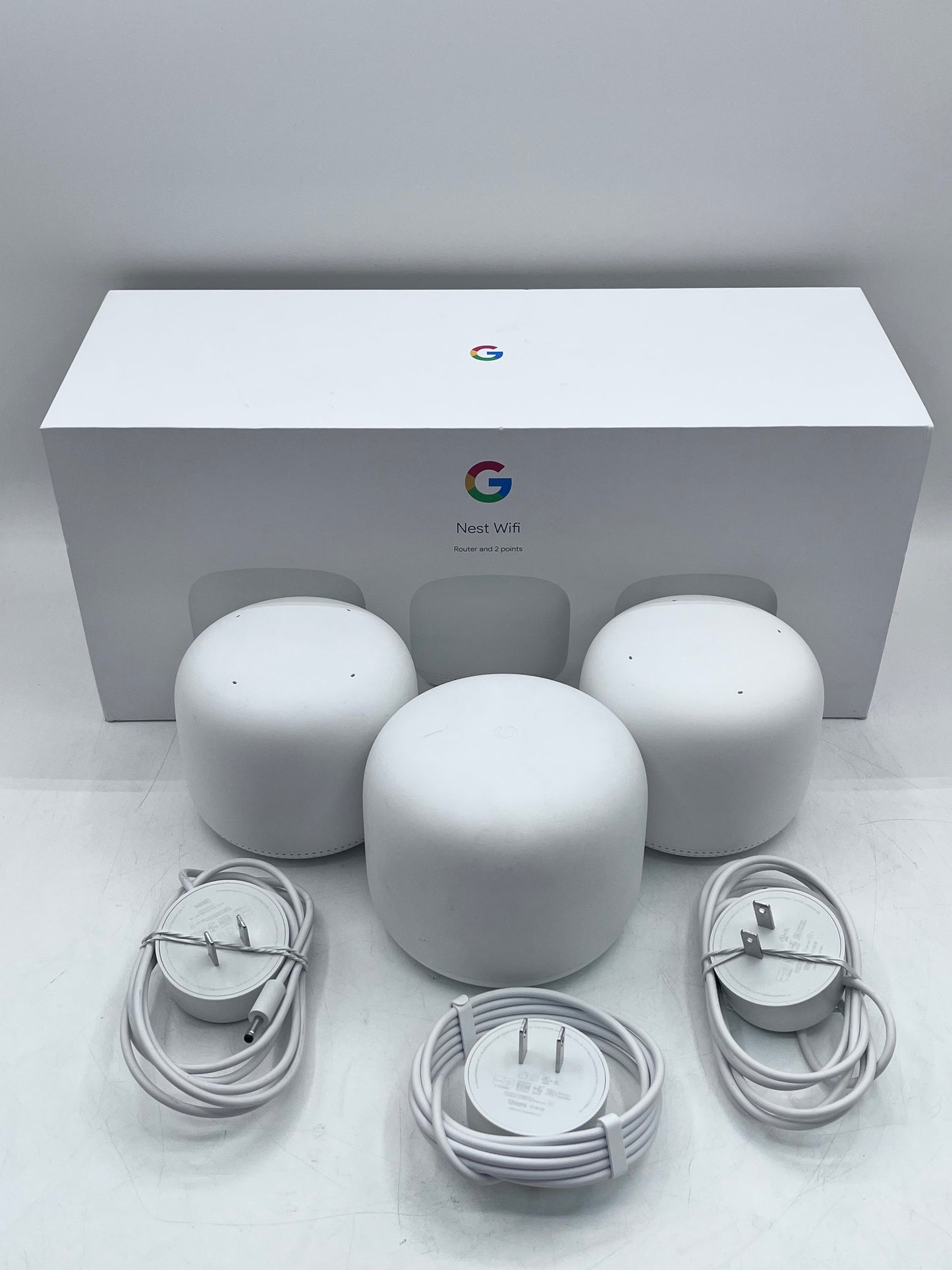 Google Nest Wi-fi Router and 2 Points 3-Pack Bundle Snow White Sealed (GA00823)