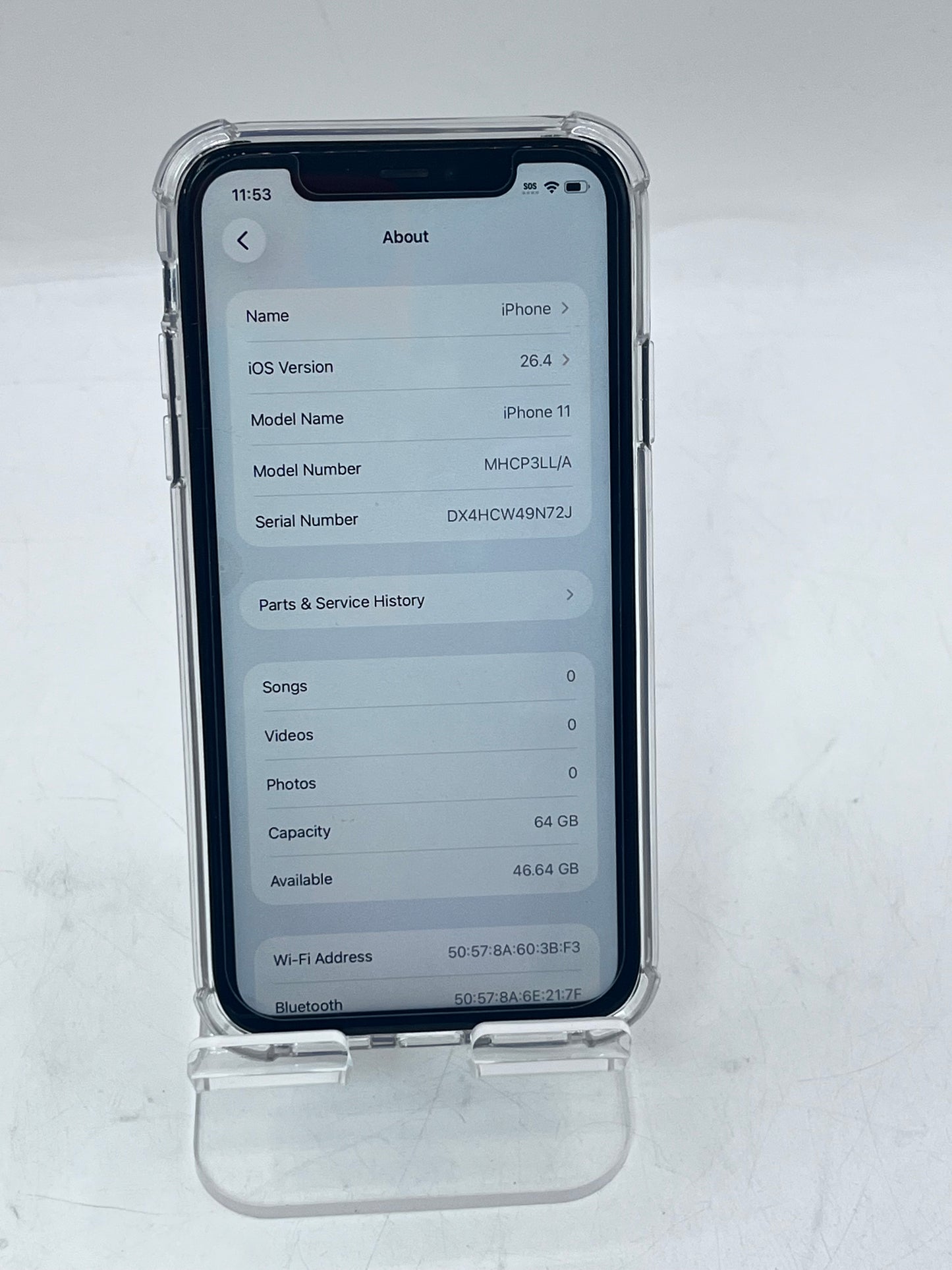 Unlocked Apple iPhone 11 64GB Black A2111 MM693LL/A