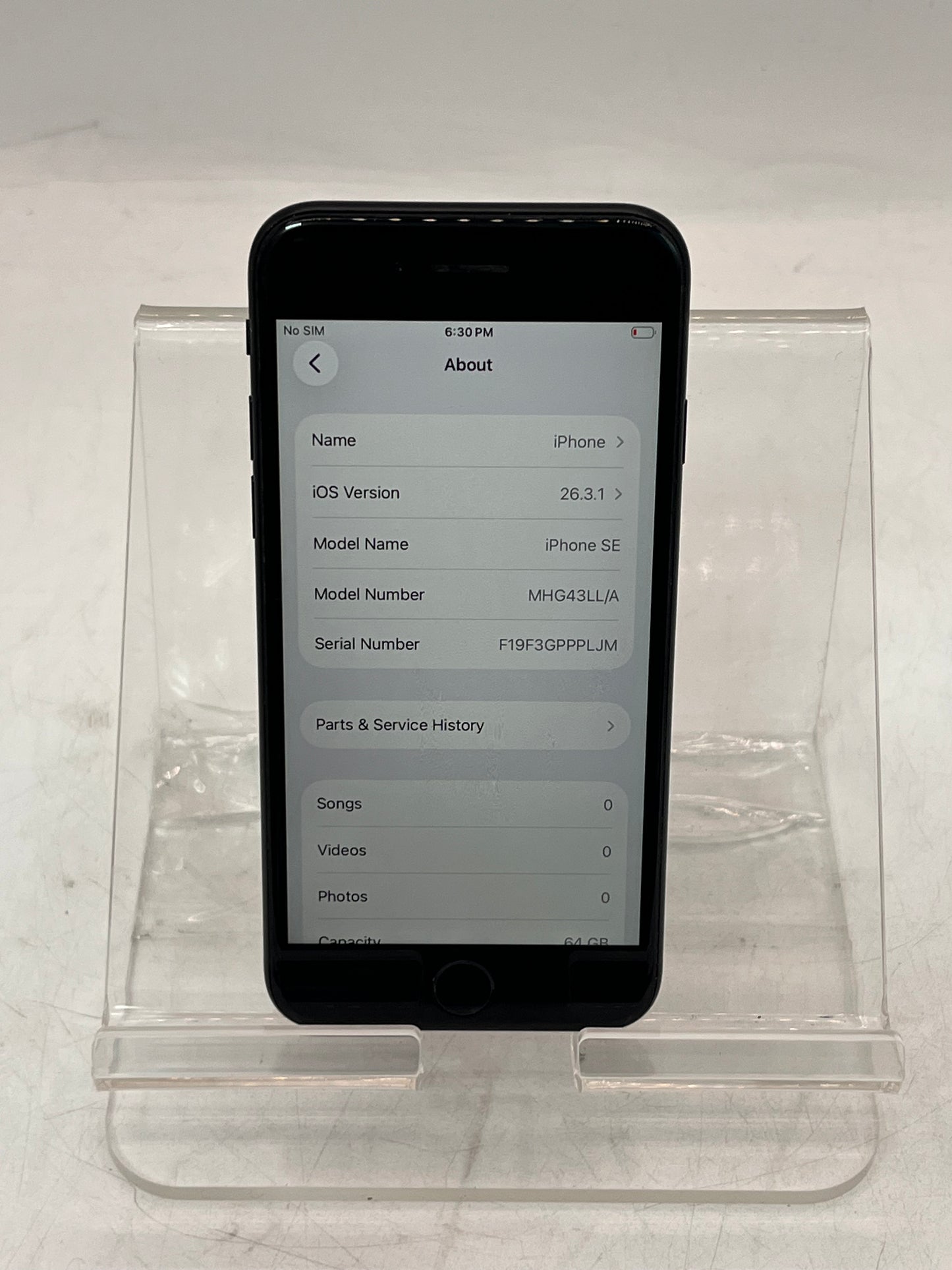 Apple iPhone SE 2nd Gen A2275 MHG43LL/A 64GB Black
