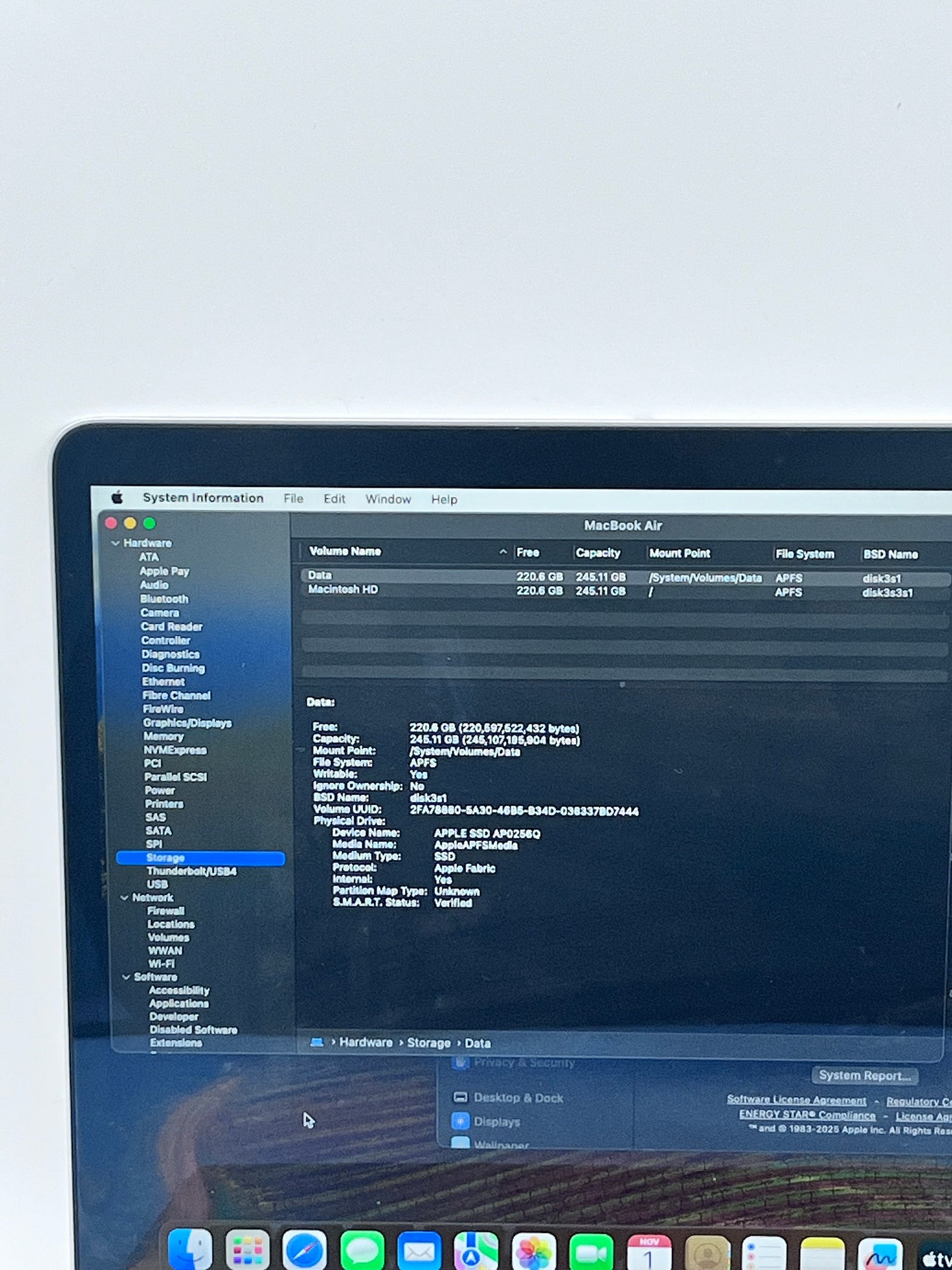 2020 Apple MacBook Air 13.3" 8C M1 7C GPU 8GB 256GB A2337 REMOTELY MANAGED