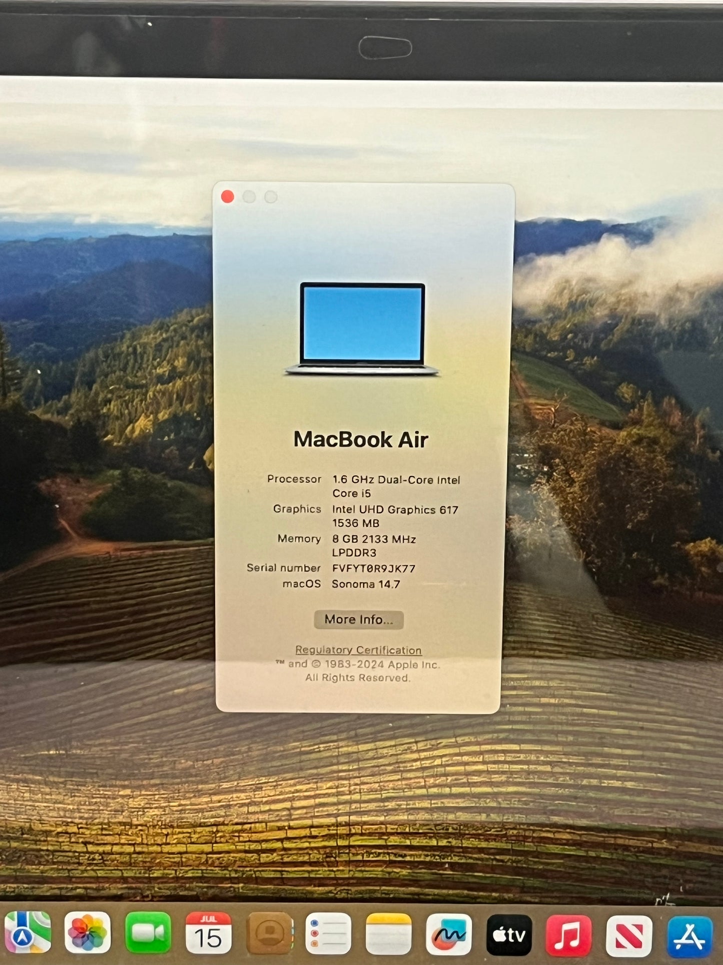 2018 Apple MacBook Air 13" i5 8GB 128GB A1932 Space Gray
