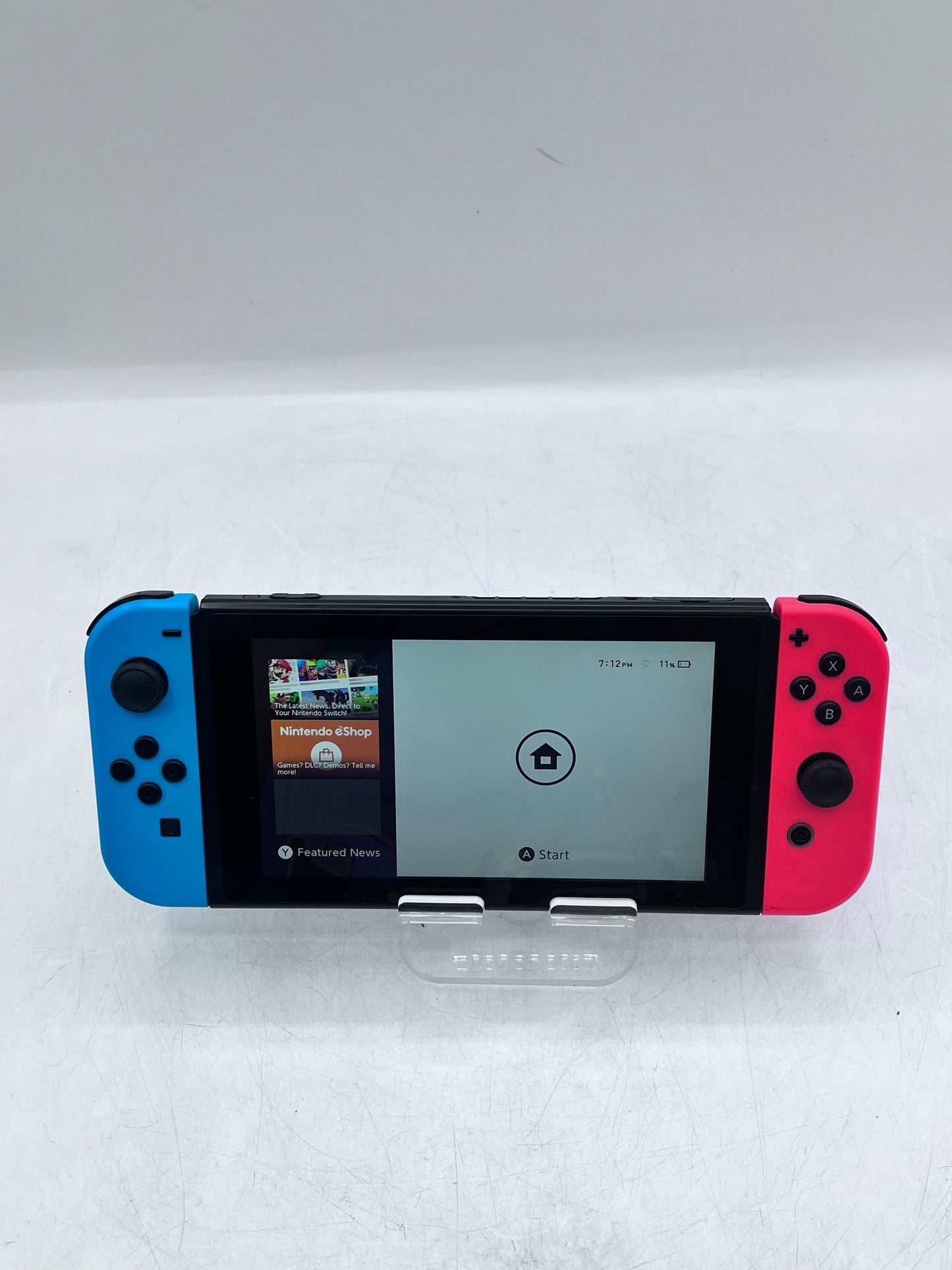 Nintendo Switch Handheld Console Neon Blue and Neon Red Joy-Con Tested HAC-001