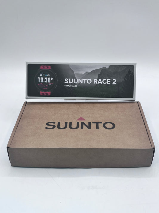 Suunto Race 2 GPS Sports Watch with AMOLED Touchscreen Coral Orange (2025)