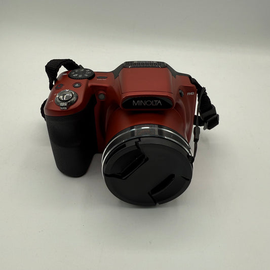 Minolta MN35Z 20MP 35X Optical Zoom Digital Camera Red Tested