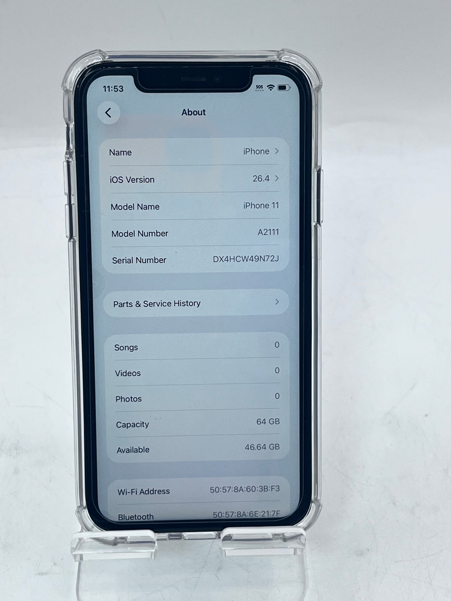 Unlocked Apple iPhone 11 64GB Black A2111 MM693LL/A