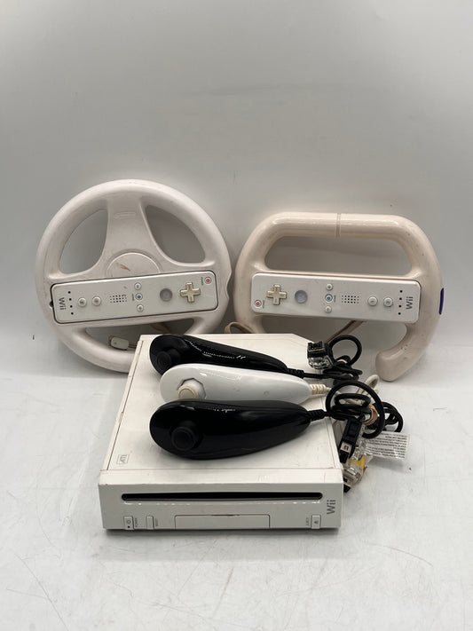 Nintendo Wii RVL-001 Video Game System Tested w/ Accessories Free Shipping