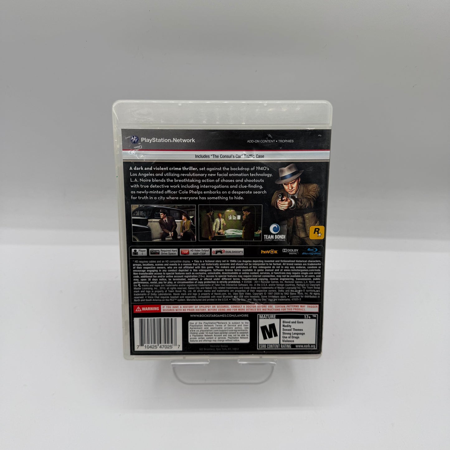 L.A. Noire - Playstation 3 Video Game - Free Shipping!