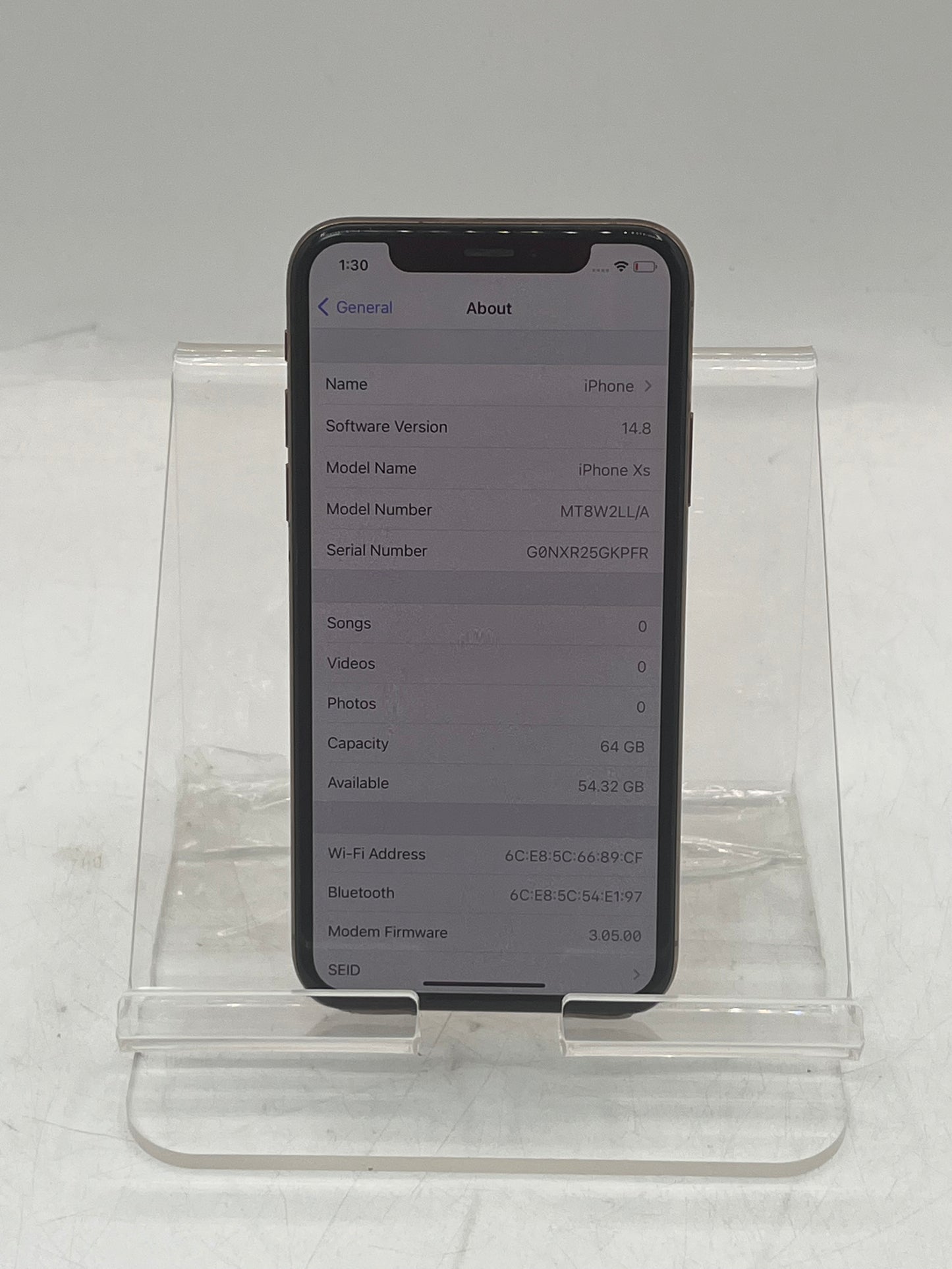 Apple iPhone XS 64GB  MT8W2LL/A A1920 Cell Phone - Gold READ